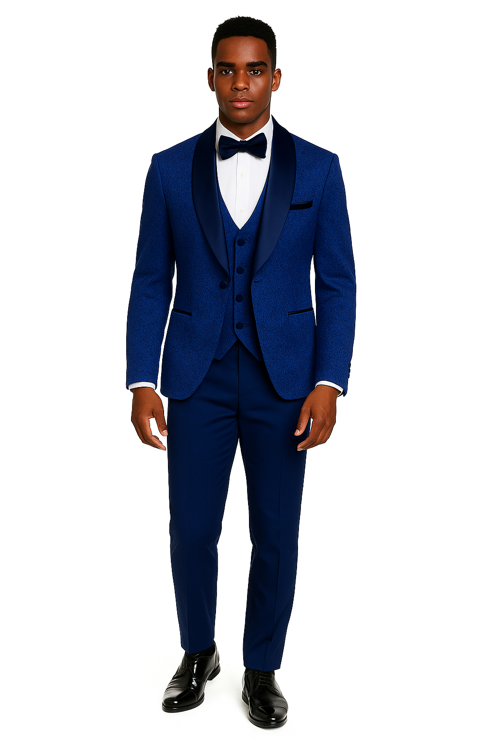 Rossi Man RM1483 Slim Fit  3 pcs Tux Royal