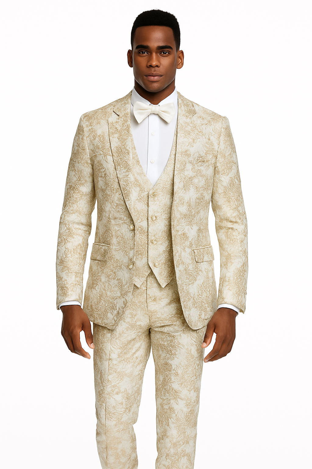 Rossi Man RM1632 Zeus Slim Double Breasted White