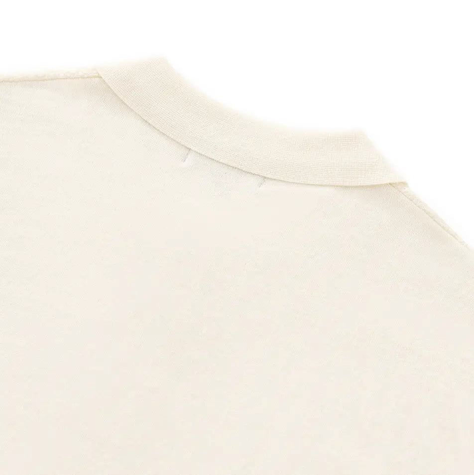 Milano Texture Knit Polo IVORY