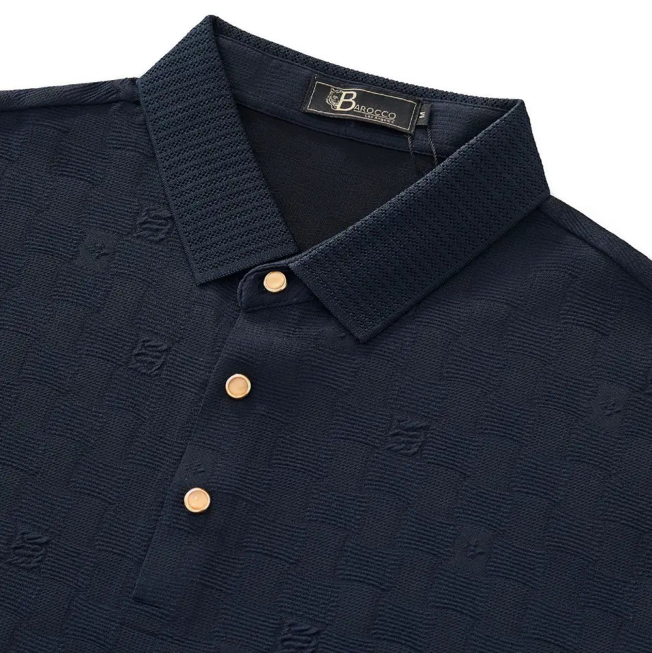 Seamless Check Texture Polo NAVY