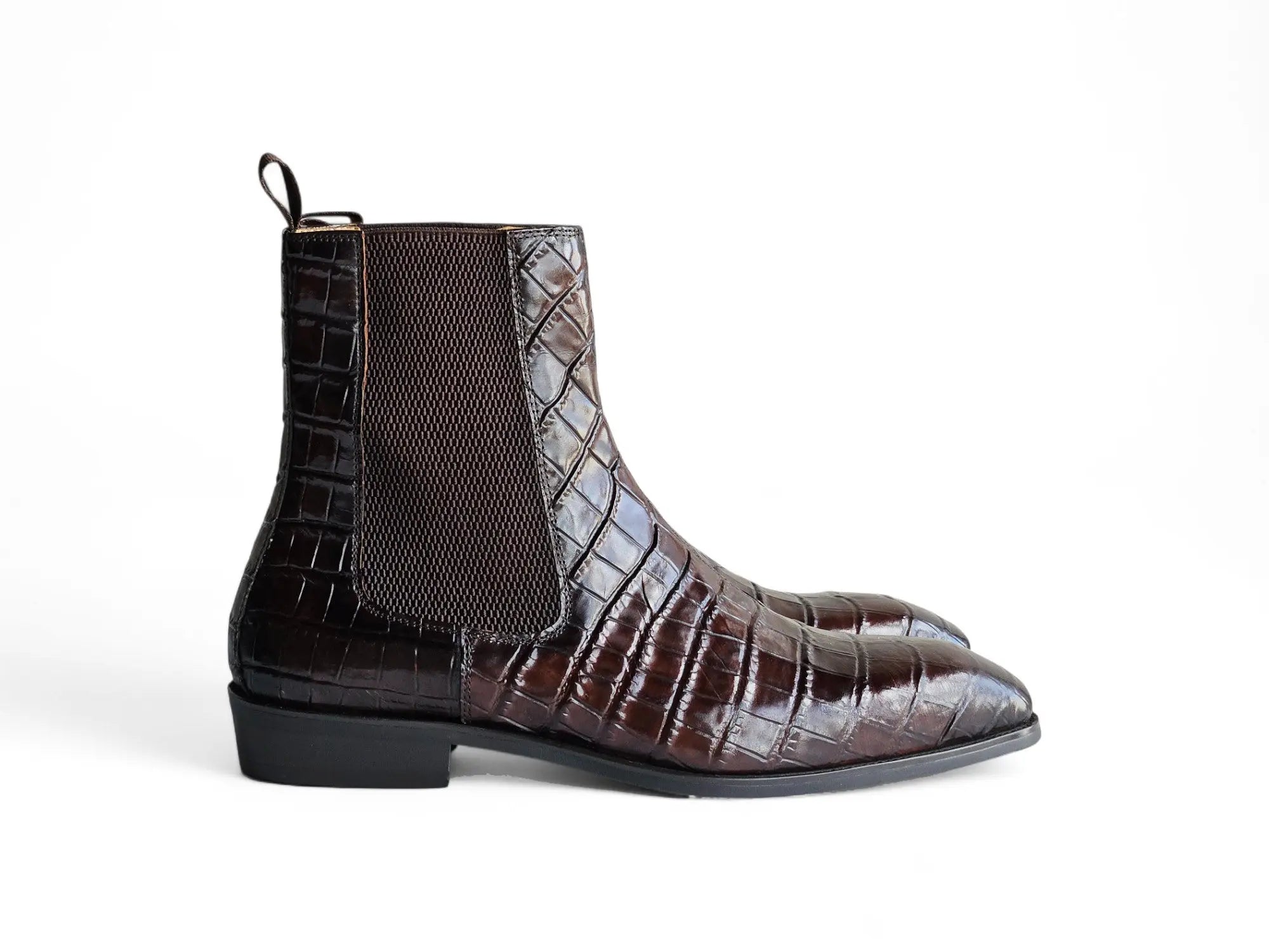Crocodile Embossed Chelsea Boot