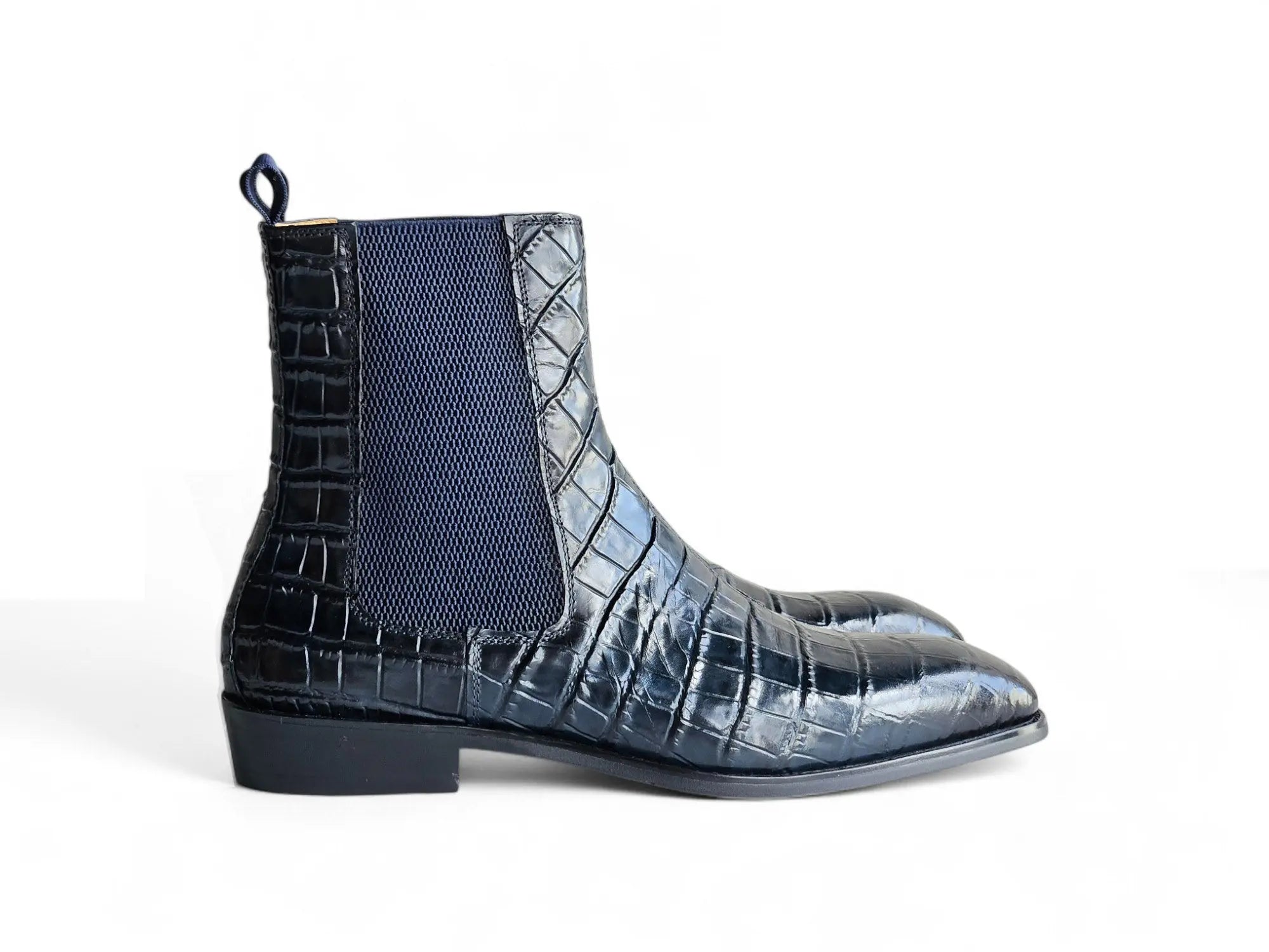 Crocodile Embossed Chelsea Boot