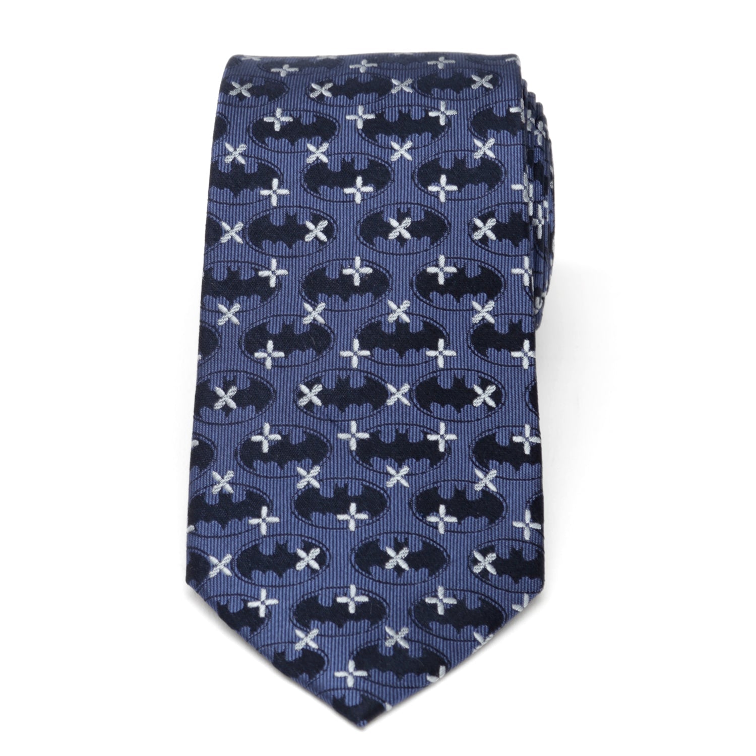 DC Batman Cross Blue Silk Men's Tie