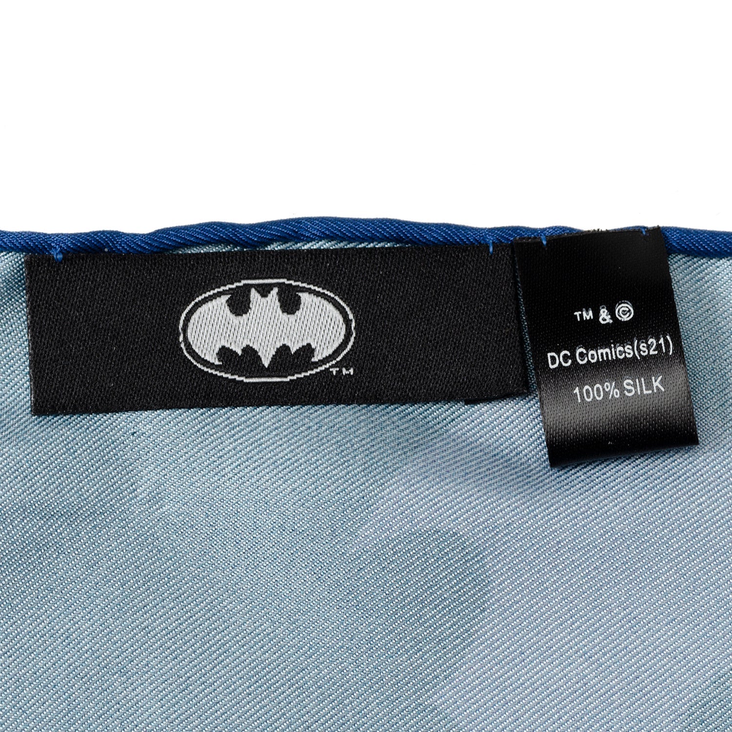 DC Batman Multi Motif Blue Pocket Square