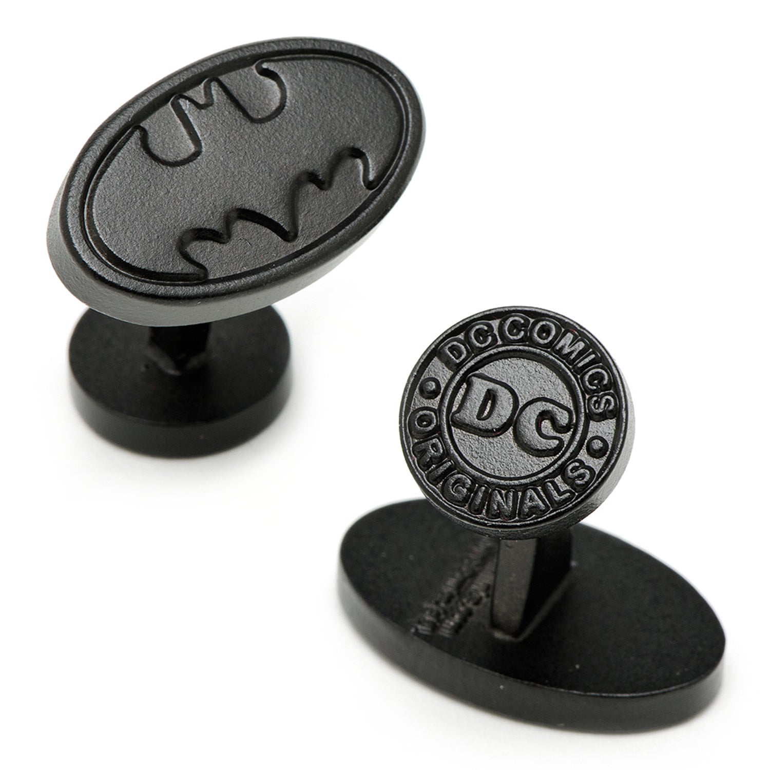 DC Batman Logo Satin Black Cufflinks