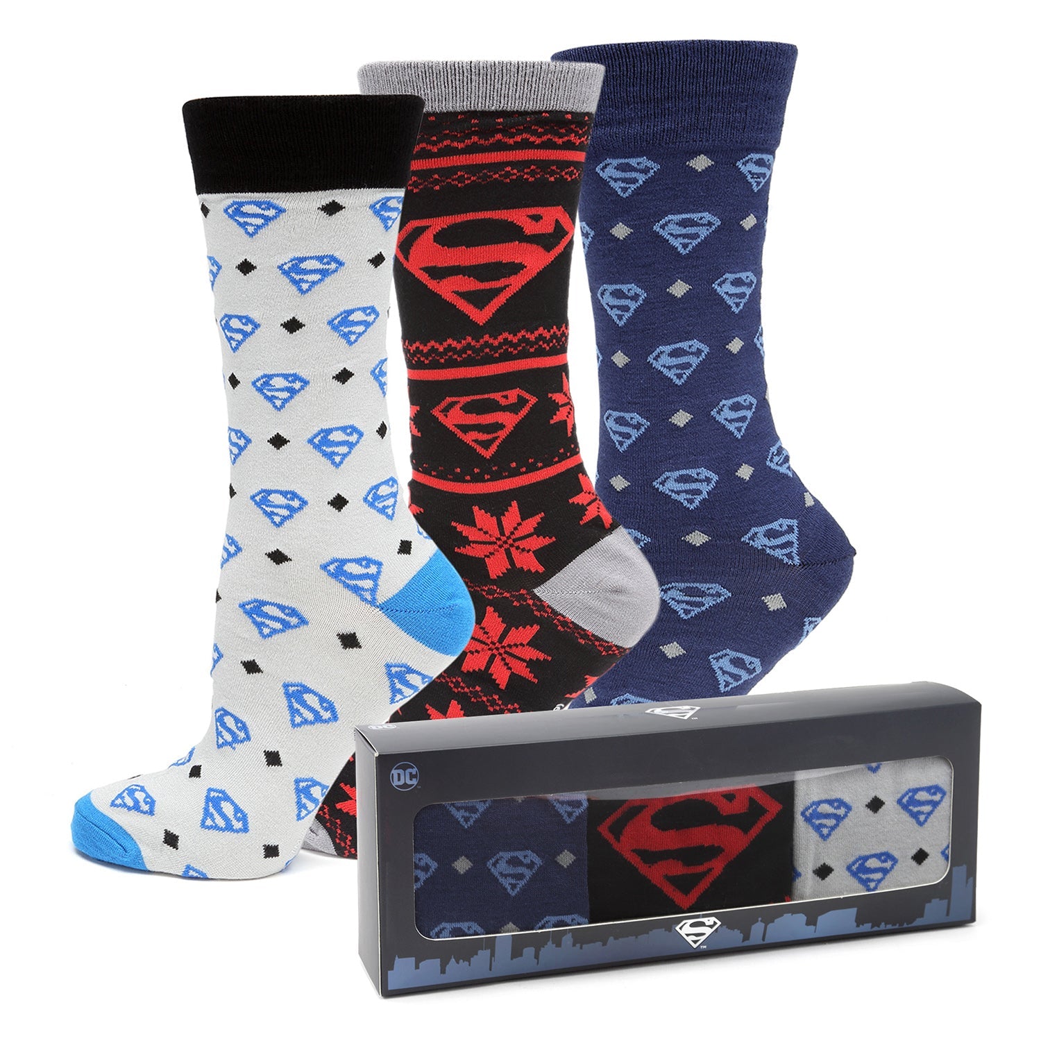DC Superman 3 Pair Sock Gift Set