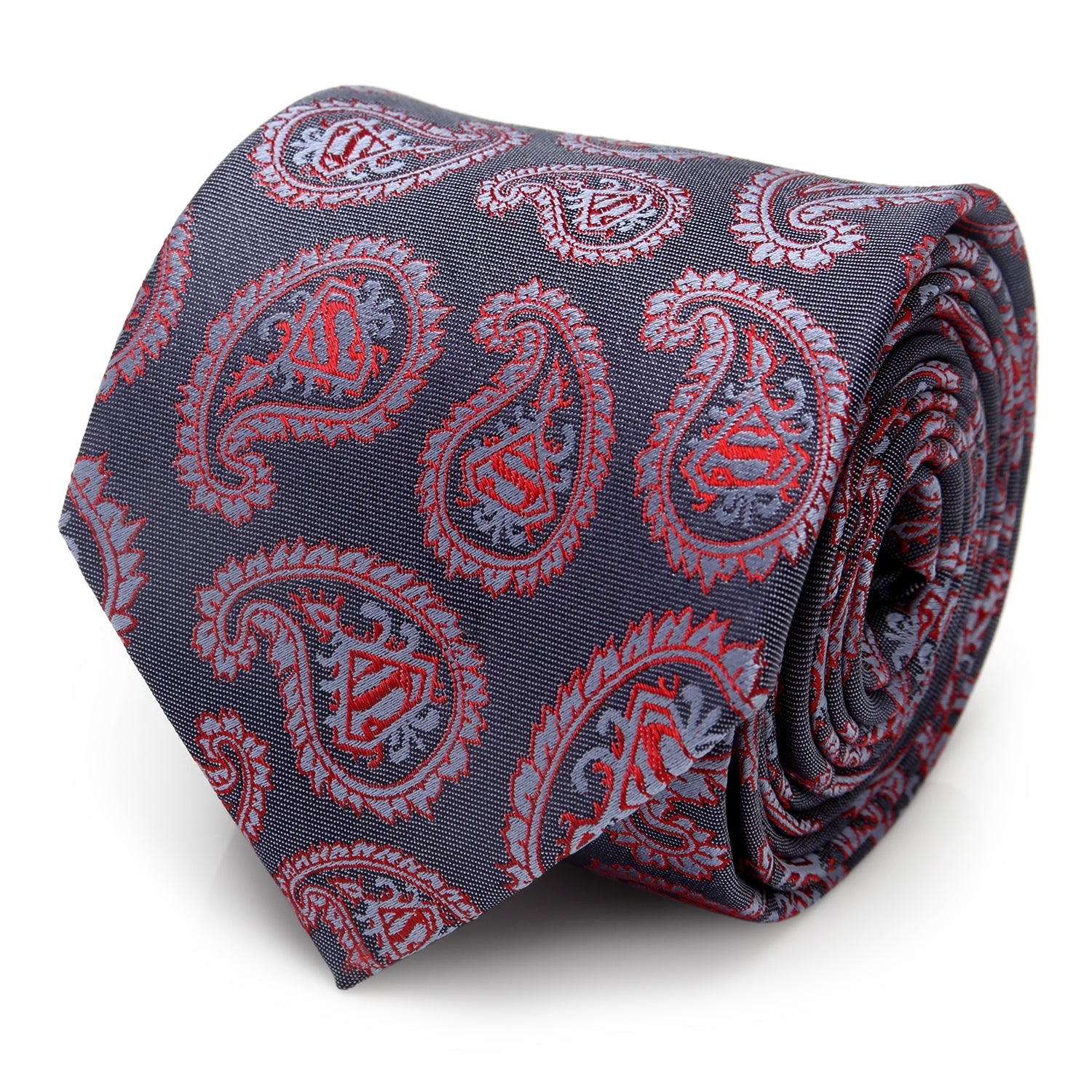 DC Superman Red and Blue Paisley Tie