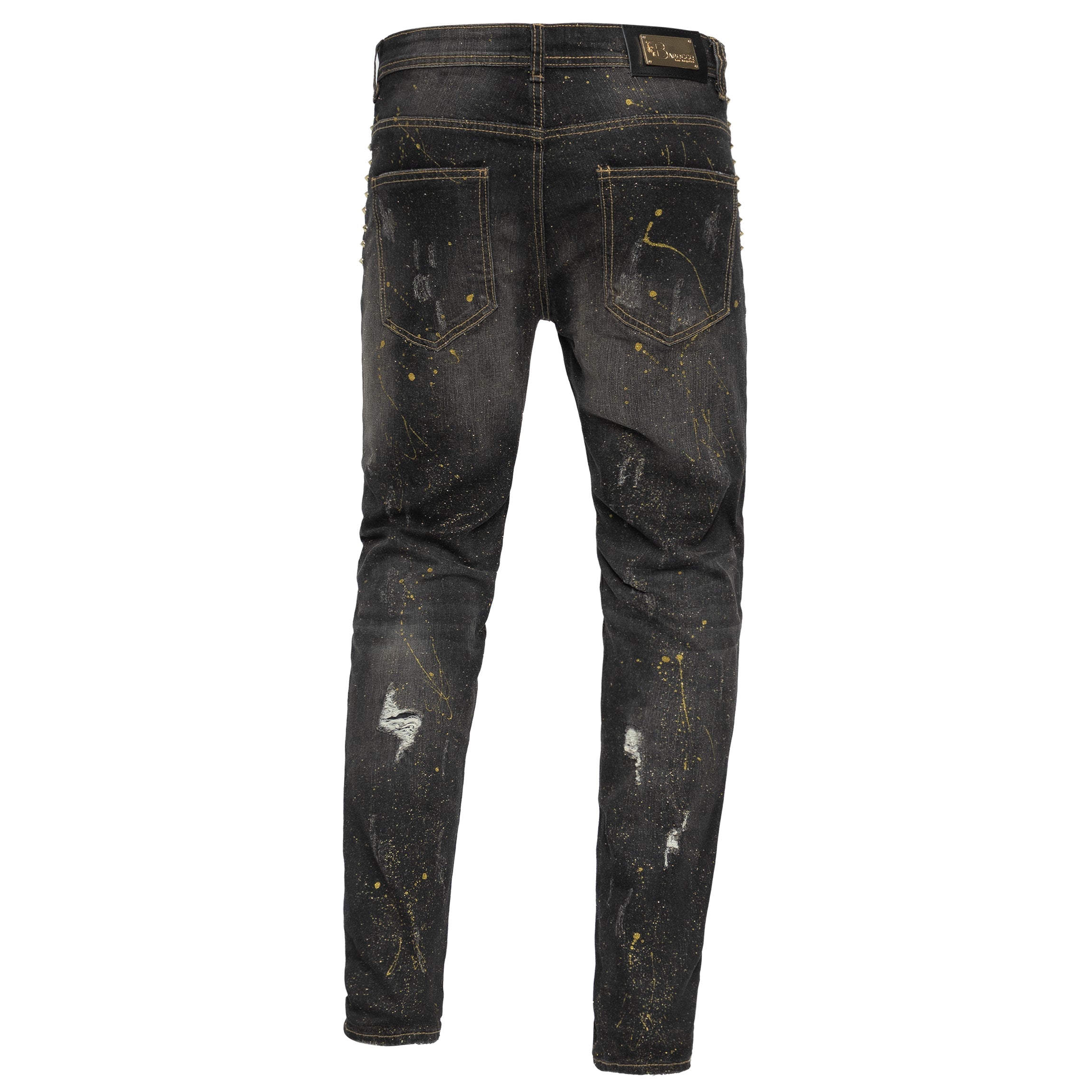 MODERN MIX Denim Pants SMOKE/GOLD