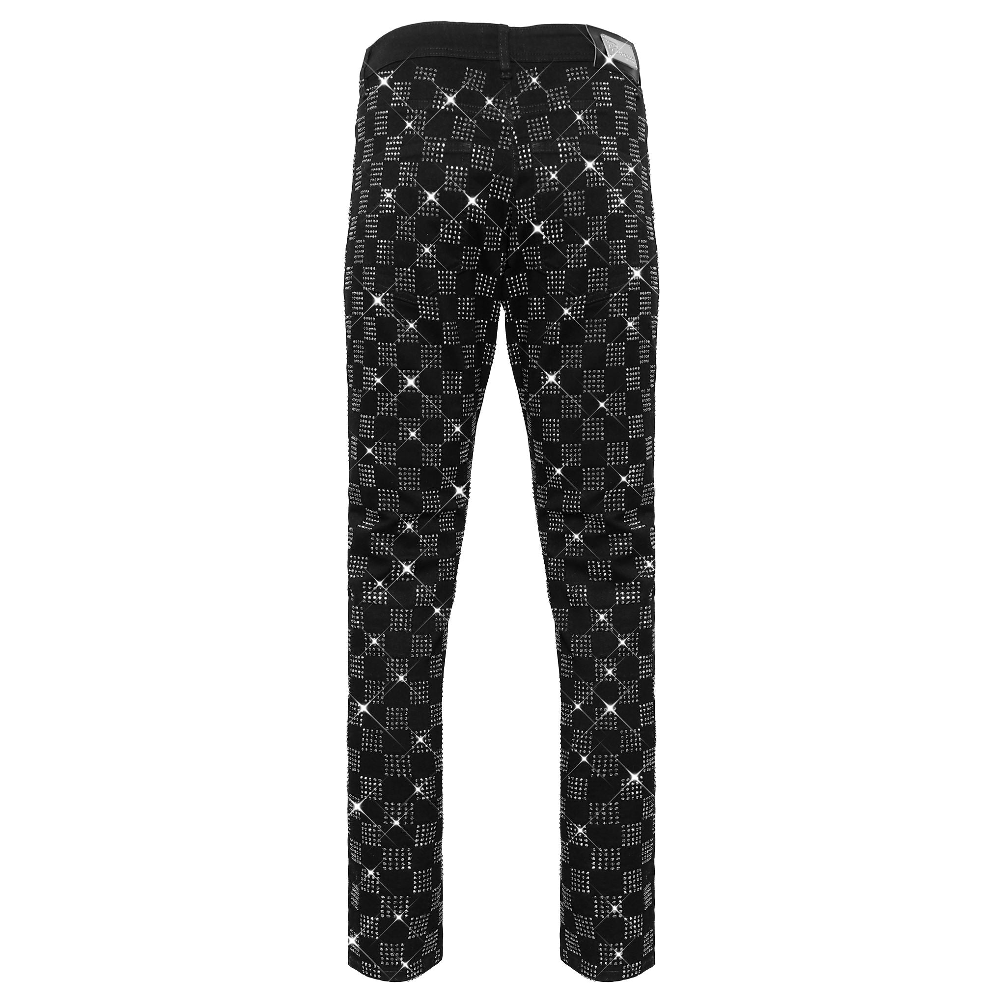 Dazzle Check Denim Pant BLACK/SILVER