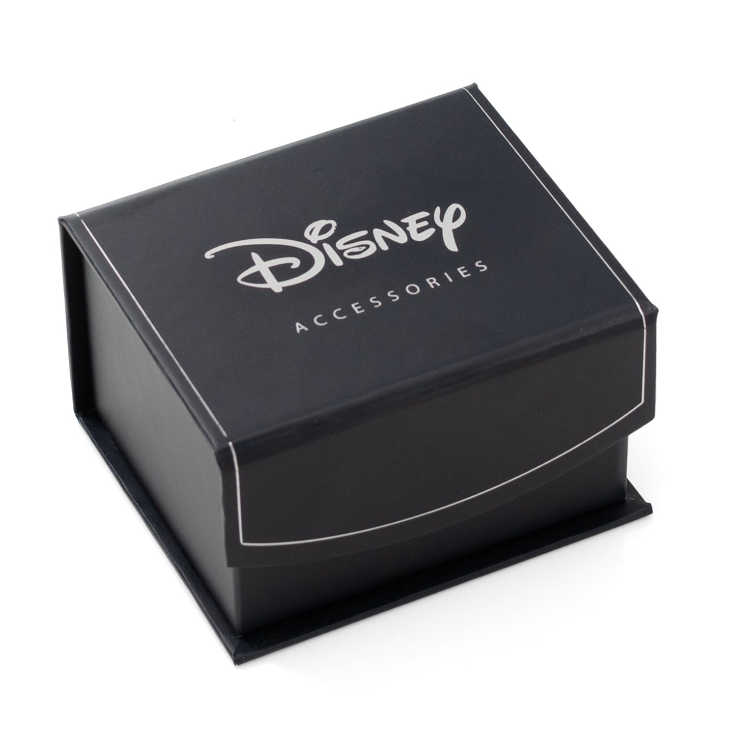 Disney Mickey Mouse Stainless Steel Black Pave Crystal Cufflinks
