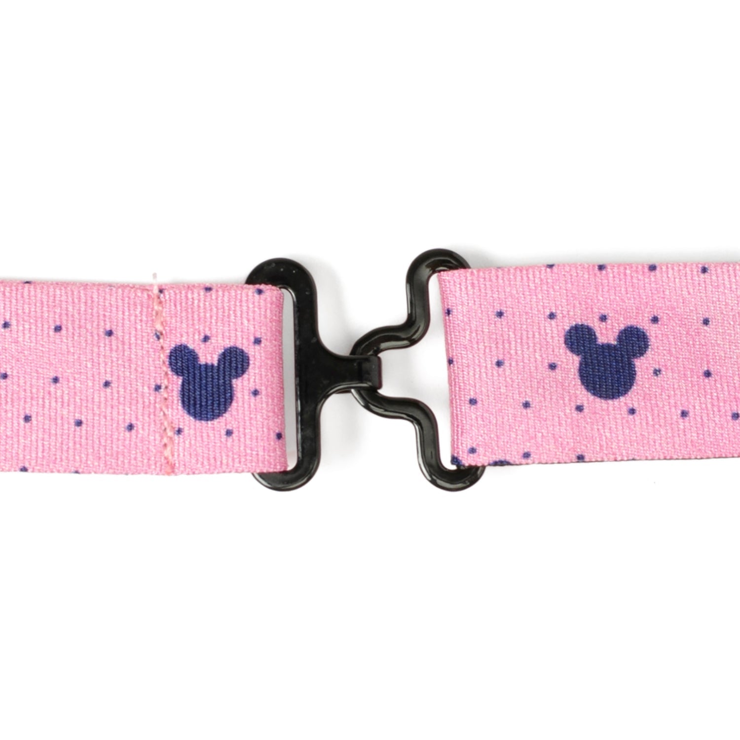Disney Mickey Mouse Pink Dot Silhouette Pre-Tied Bow Tie