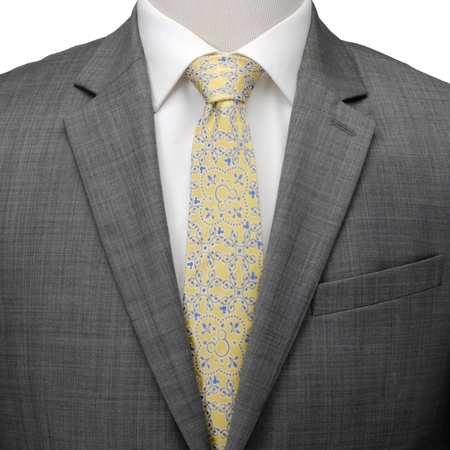 Disney Mickey Mouse Yellow Multi Men's Tie