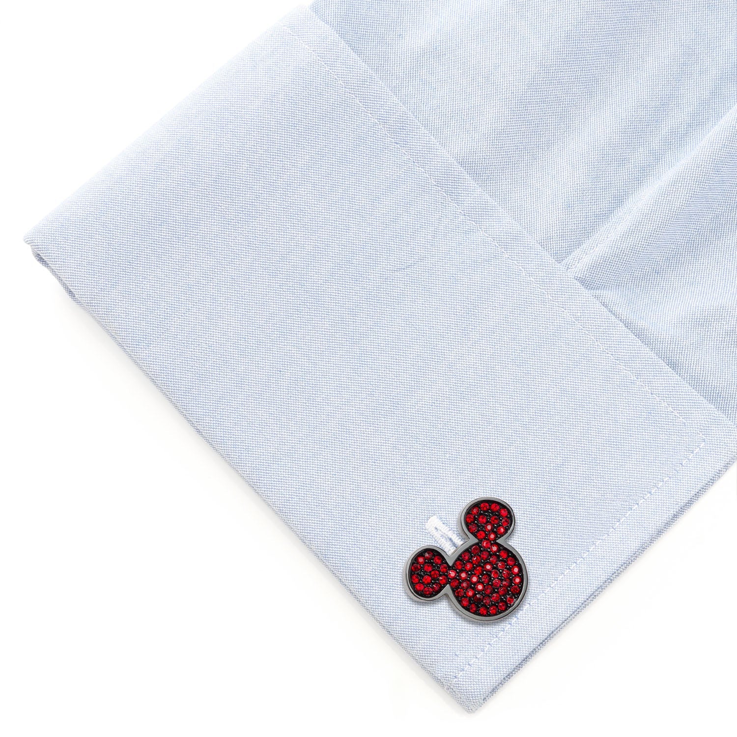 Disney Mickey Mouse Maroon Crystal Cufflinks