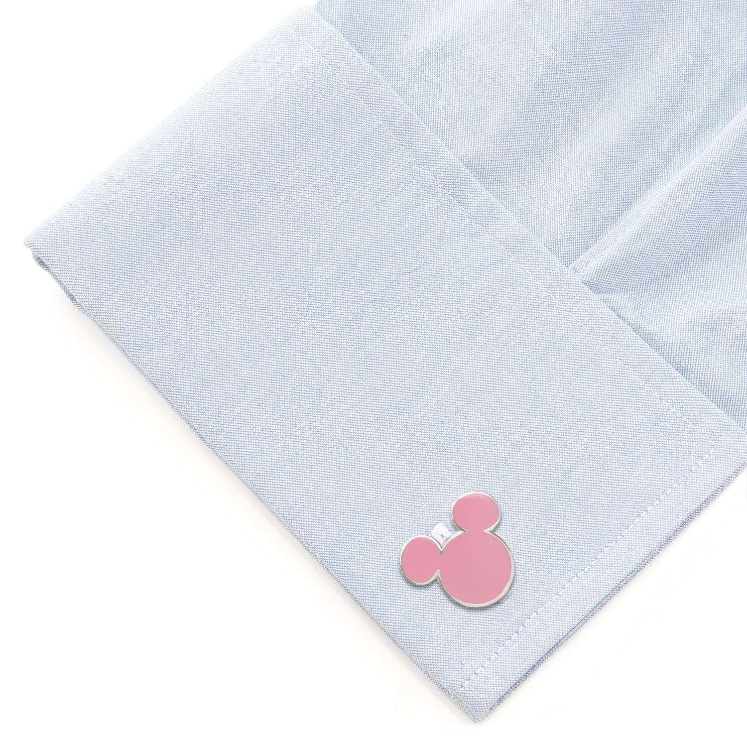 Disney Mickey Mouse Silhouette Pink Cufflinks