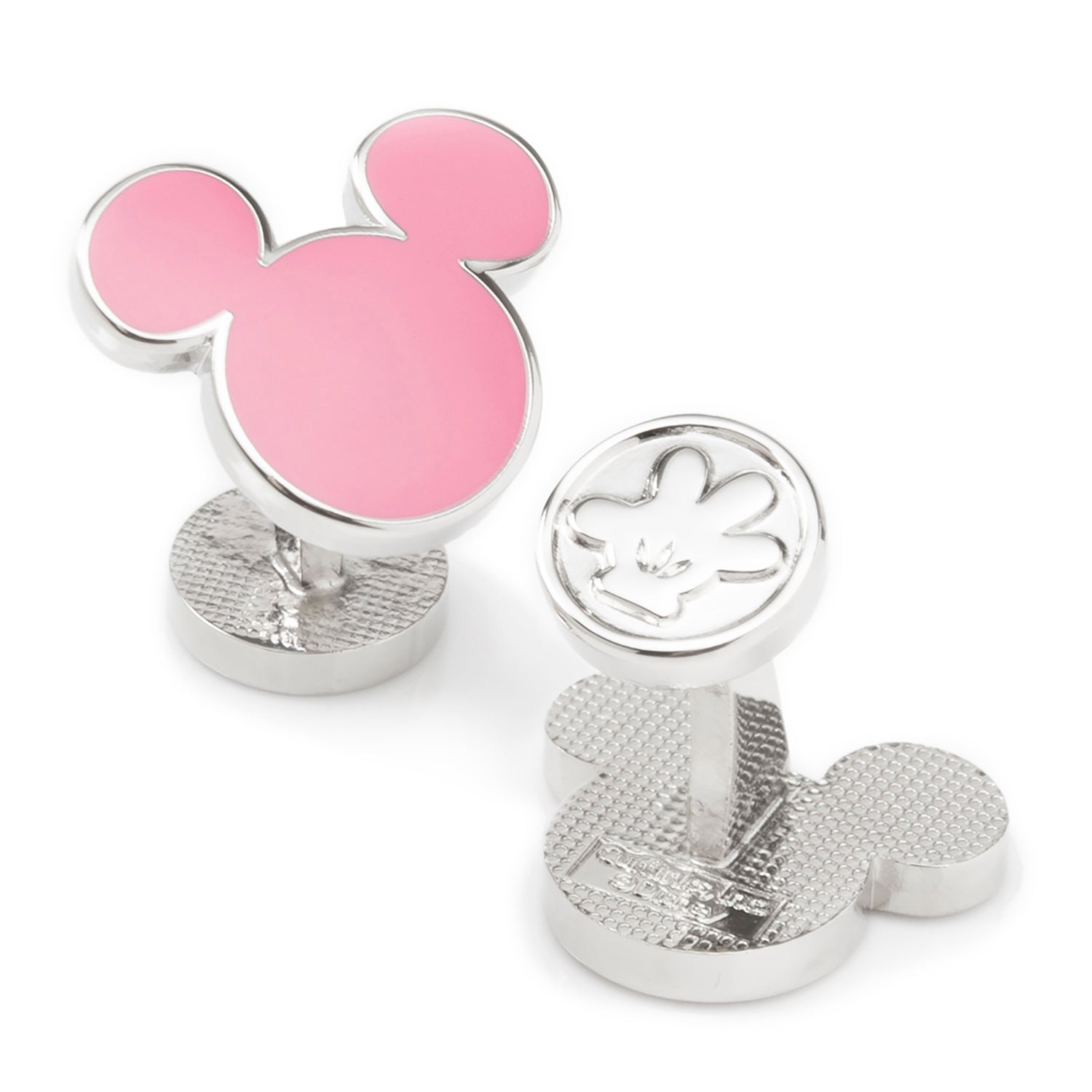 Disney Mickey Mouse Silhouette Pink Cufflinks