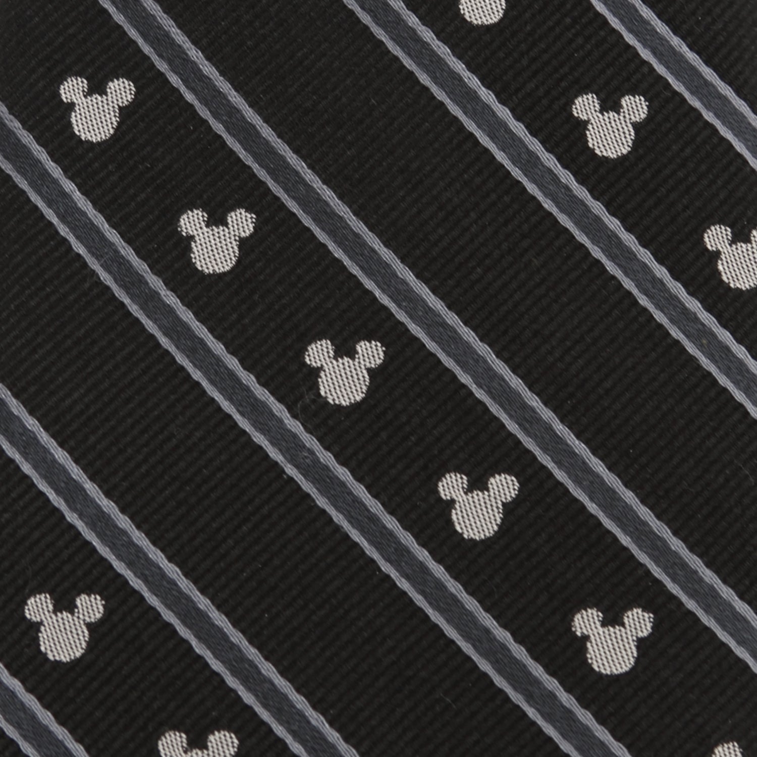Disney Mickey Mouse Stripe Black Men's Tie
