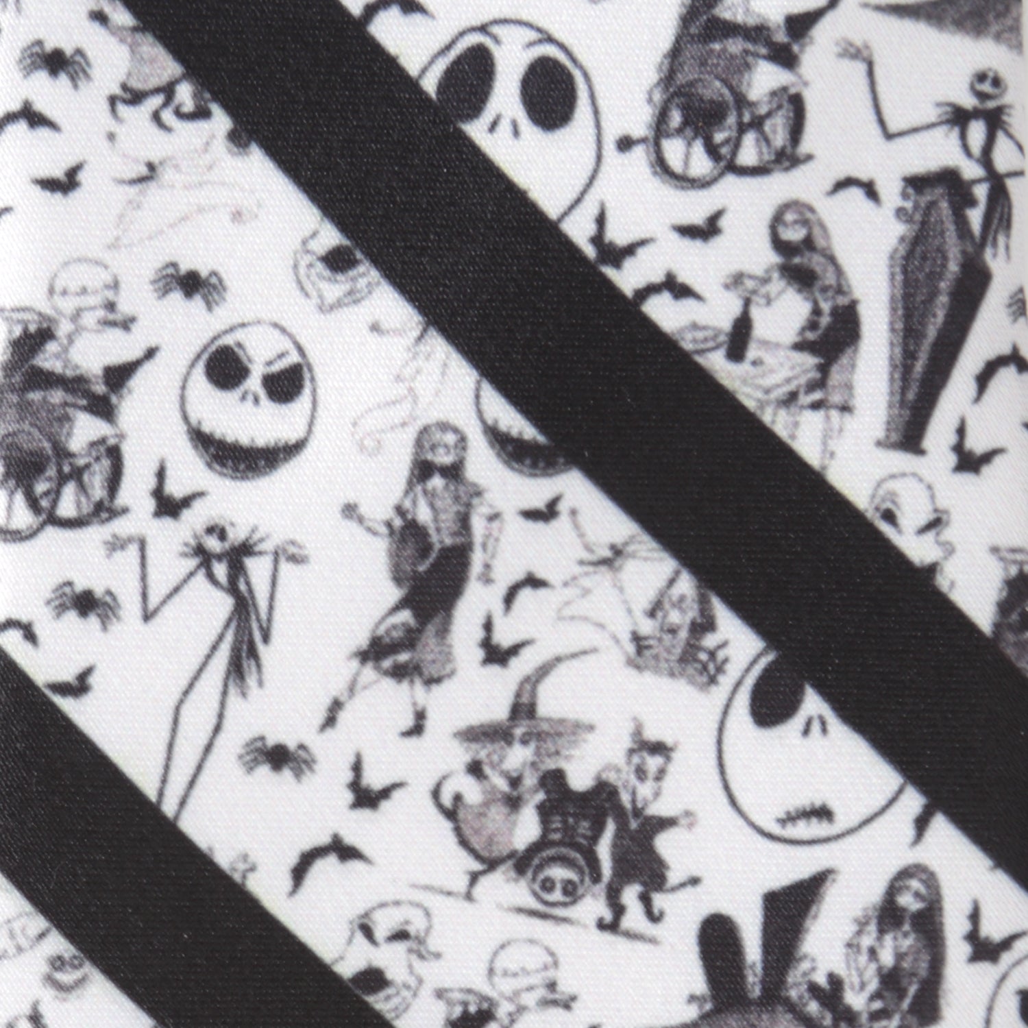 Disney The Nightmare Before Christmas Striped Black Men's Tie