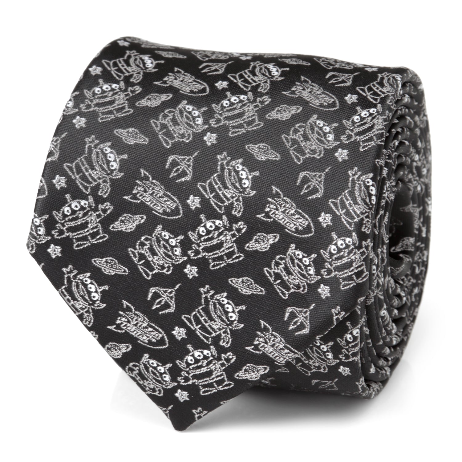 Disney Pixar Toy Story Alien Print Black Men's Tie
