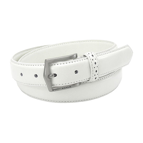 Stacy Adams 087 Leather Belt White