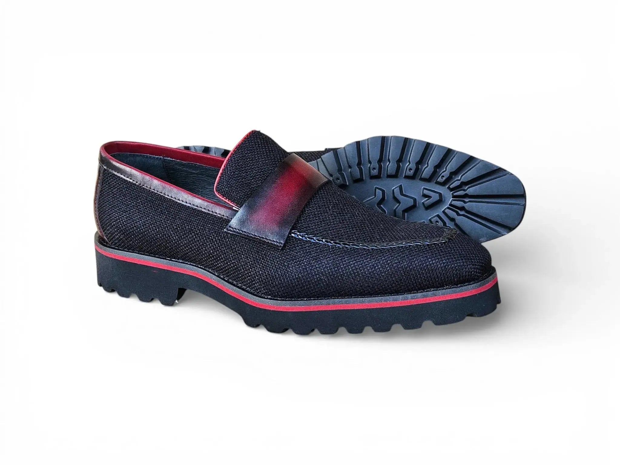 Denim Loafer in Lug Sole