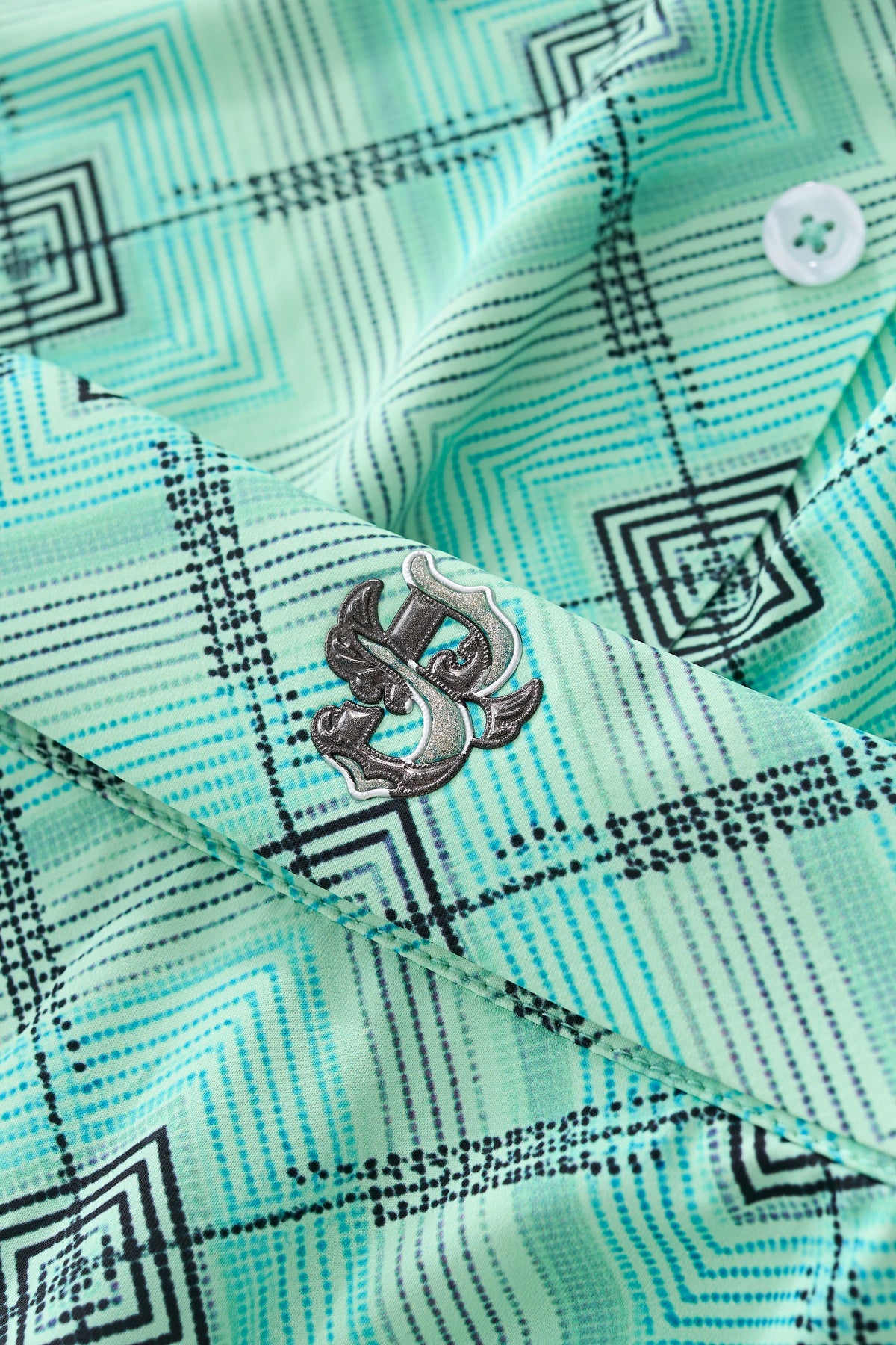 Geometric Seamless Shirt – El Baron PISTACHIO