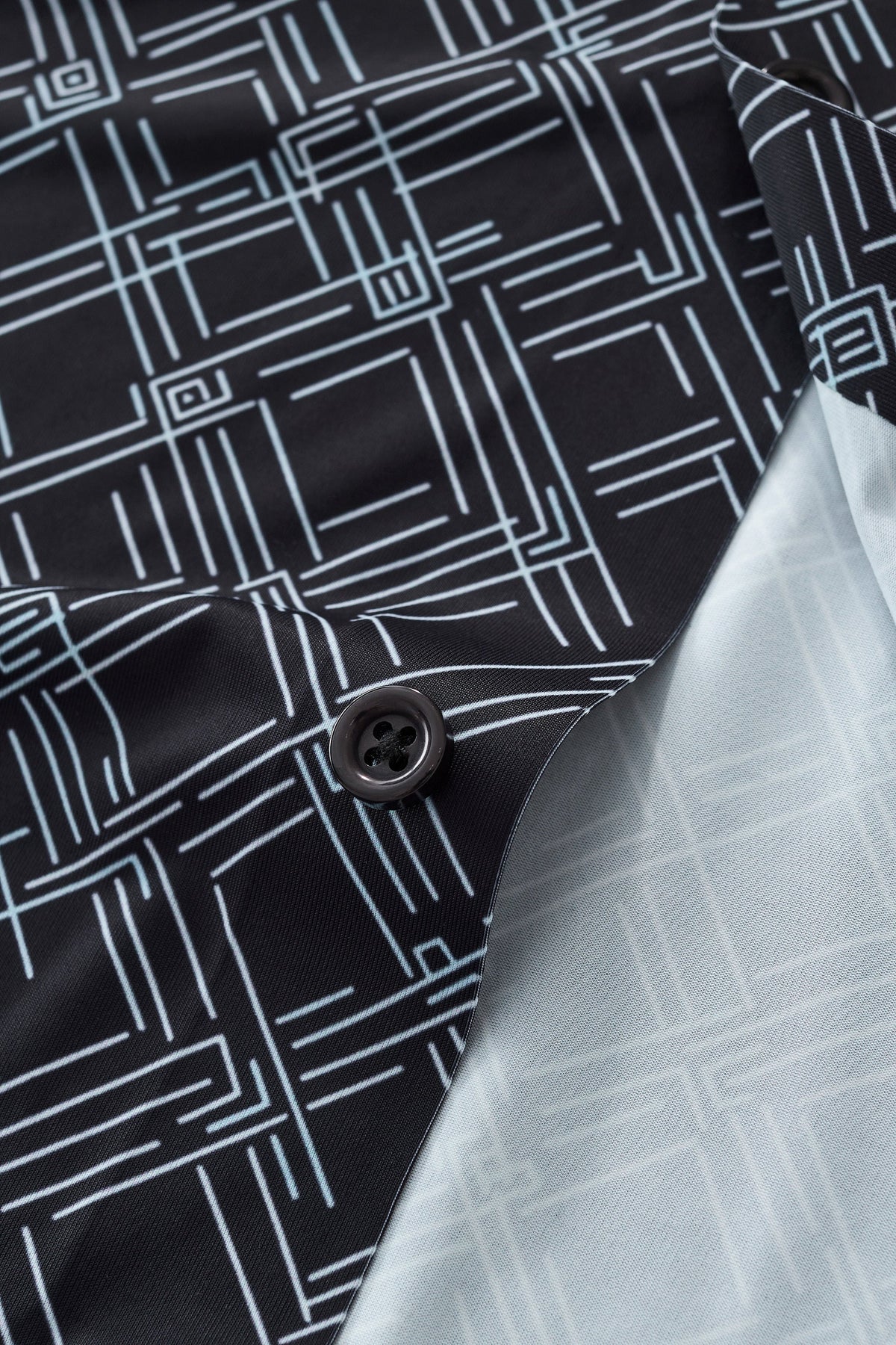 Seamless Geo Print Shirt – El Baron BLACK