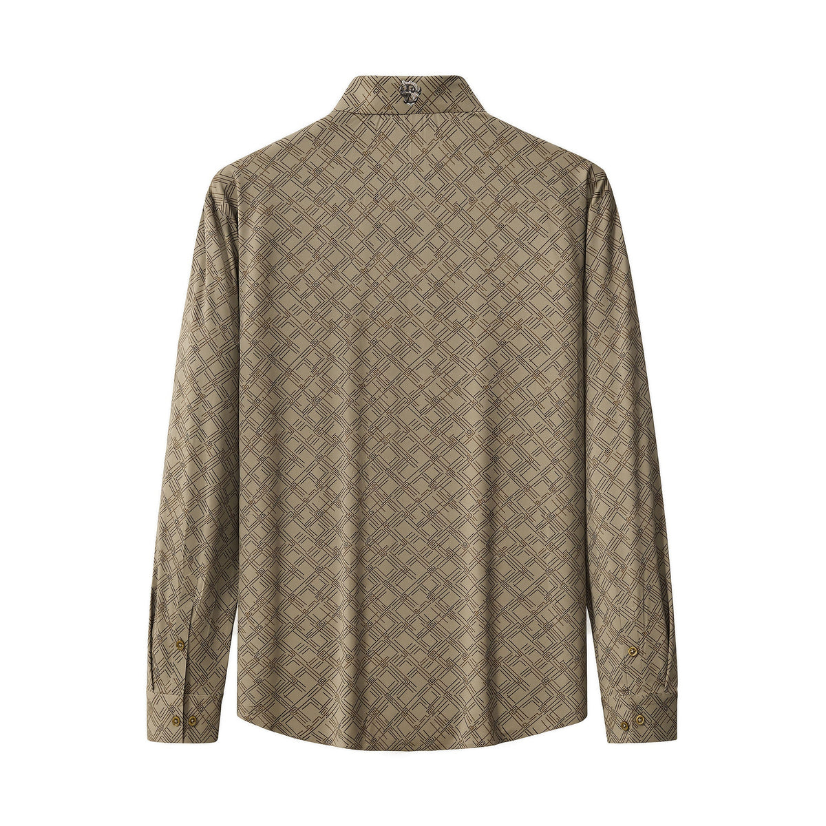 Seamless Geo Print Shirt – El Baron KHAKI
