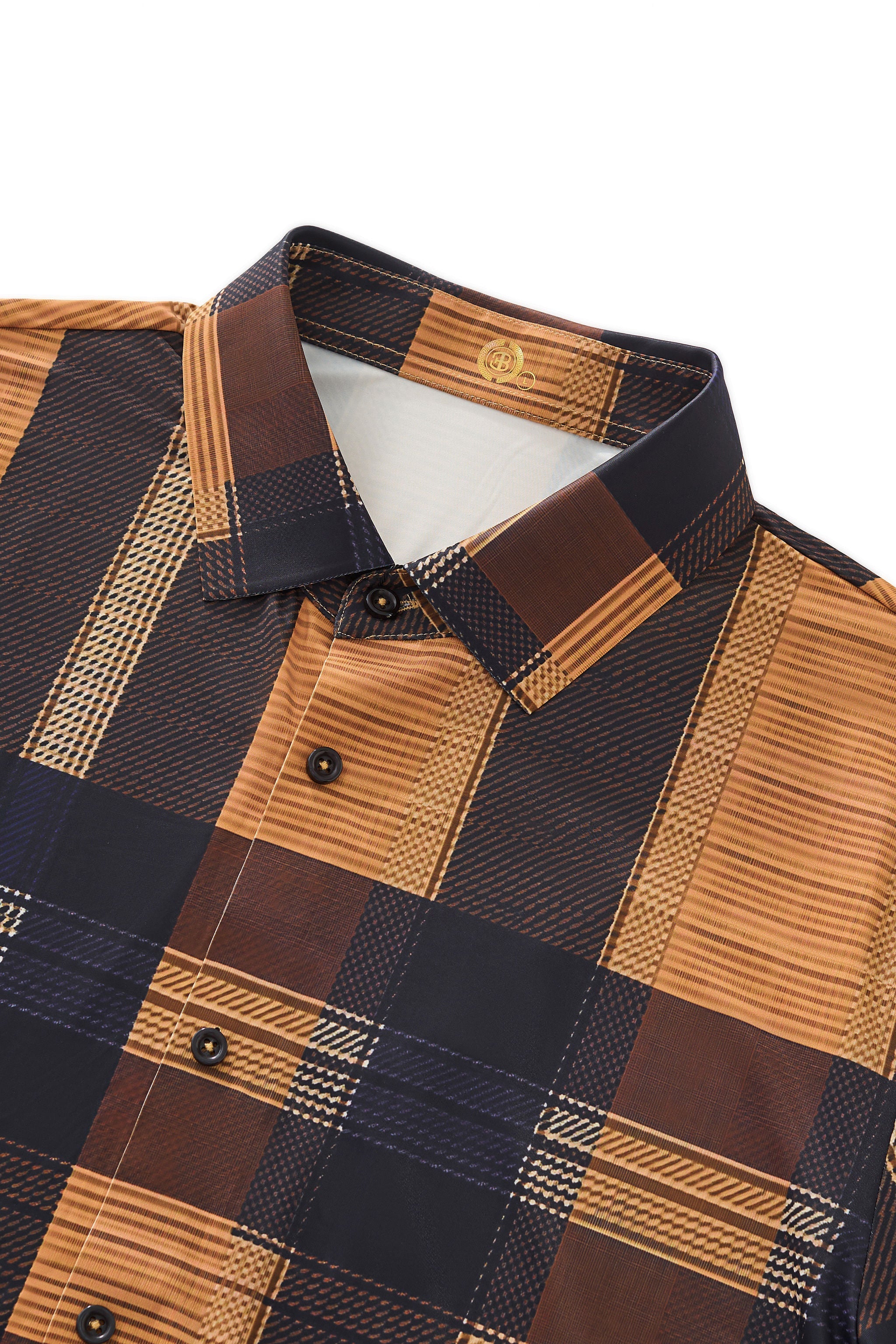 Seamless Plaid Stripe Shirt – El Baron CARAMEL