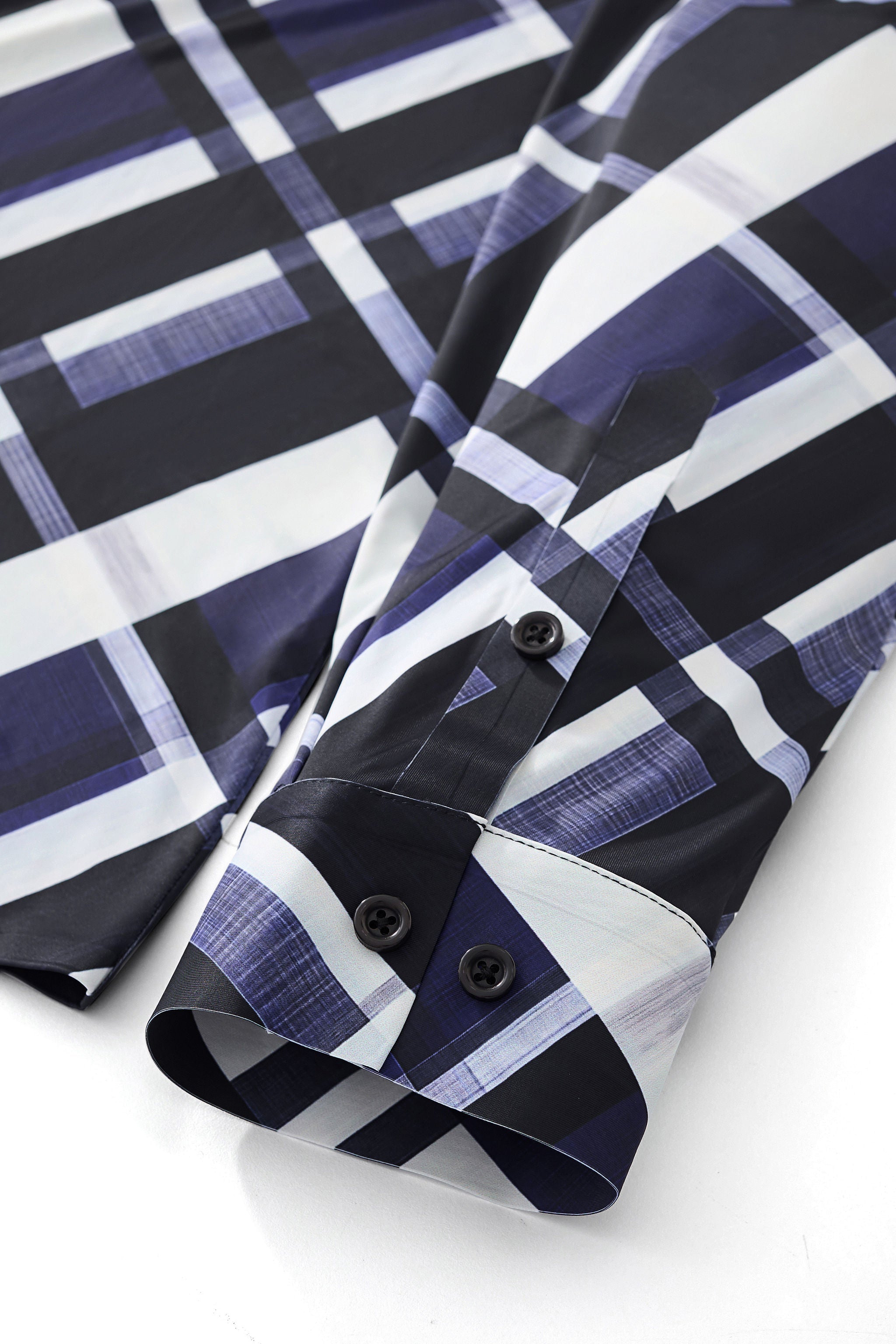 Seamless Bold Plaid Shirt – El Baron BLUE