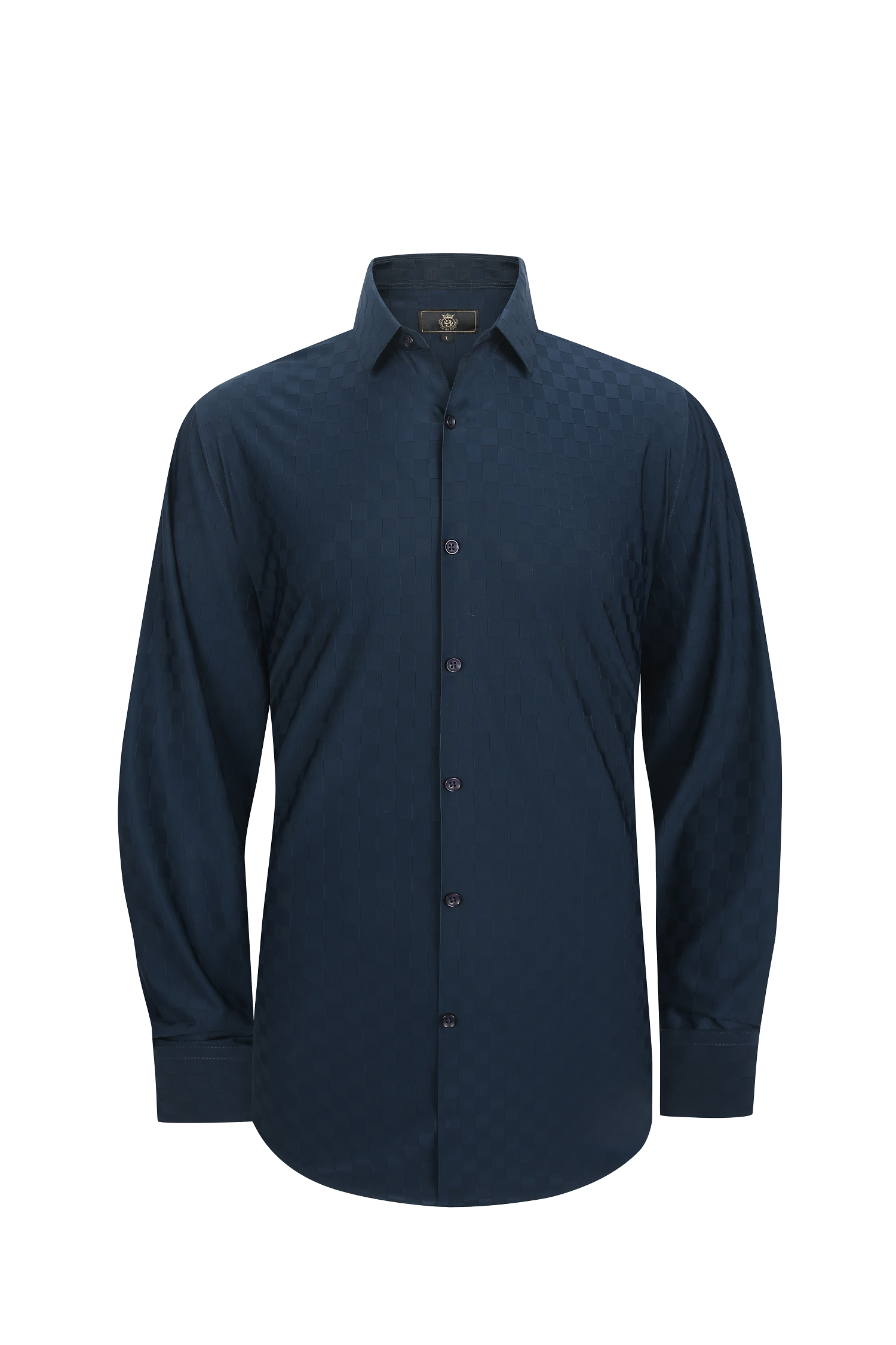 Gridline Stretch LS Shirt  - El Baron NAVY
