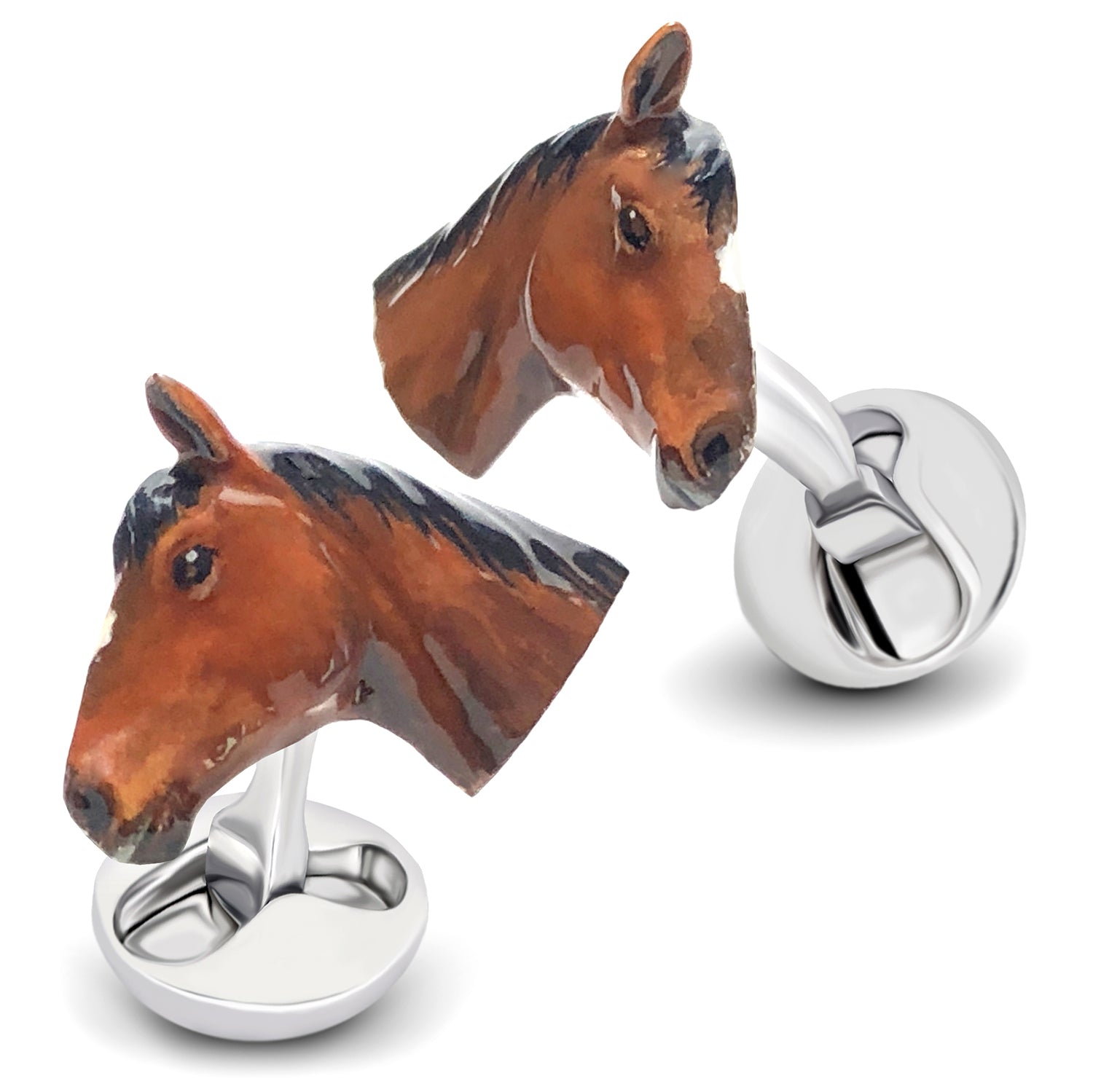 Stewball Horse Head Cufflinks