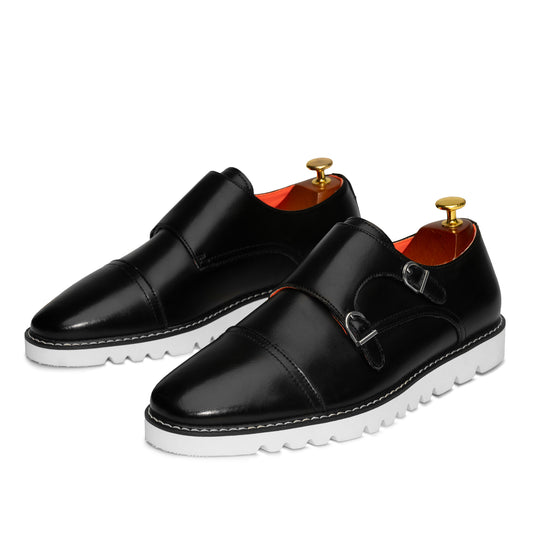 Tayno The Freshman Double Monk Strap Leather Sneaker Black