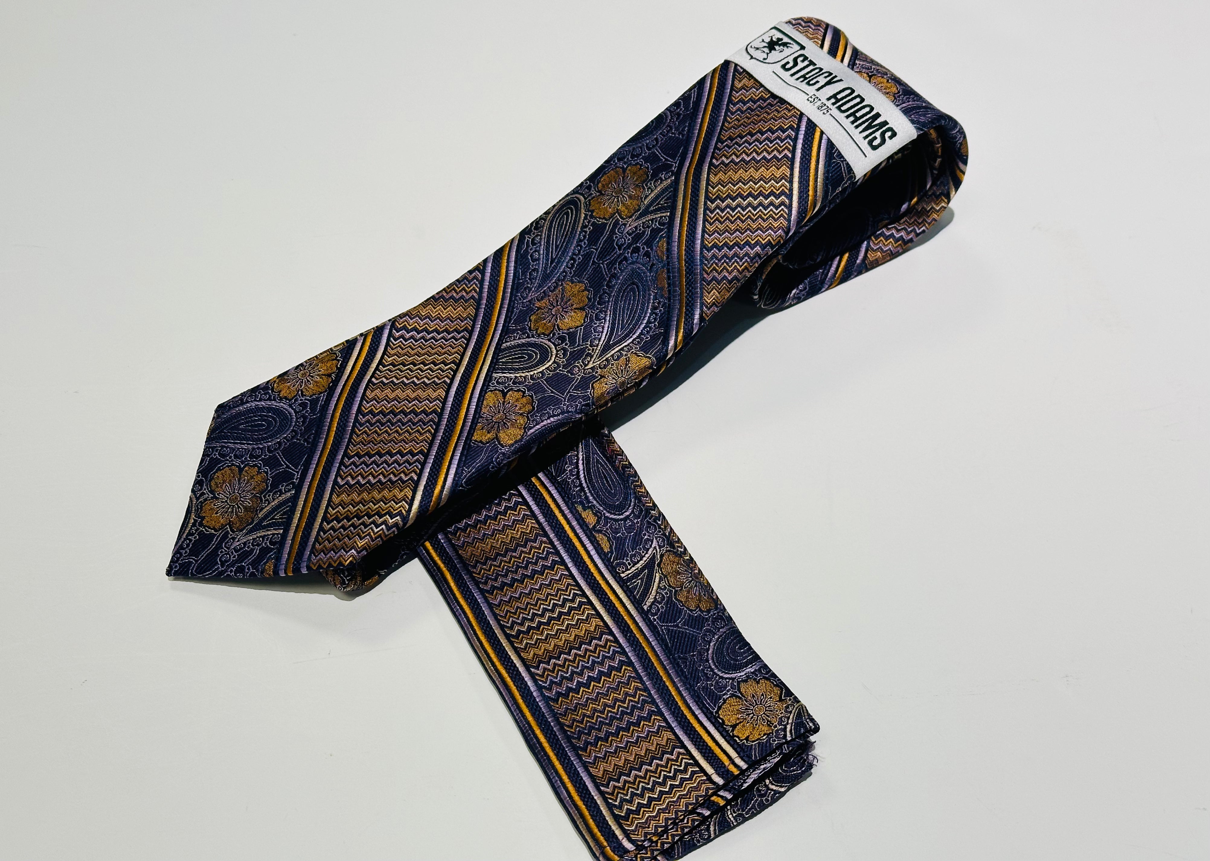 Stacy Adams SA9700#4 Printed Tie & Hanky