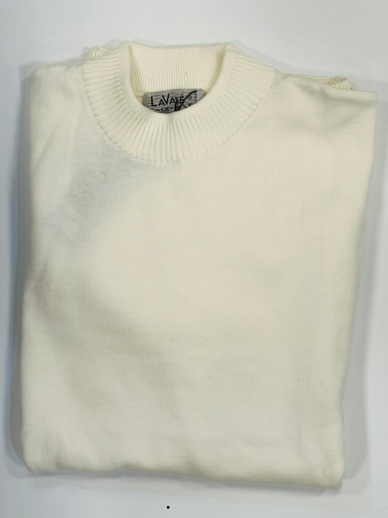 Lavane' 501M L/S Slim Fit Mock Neck Cream