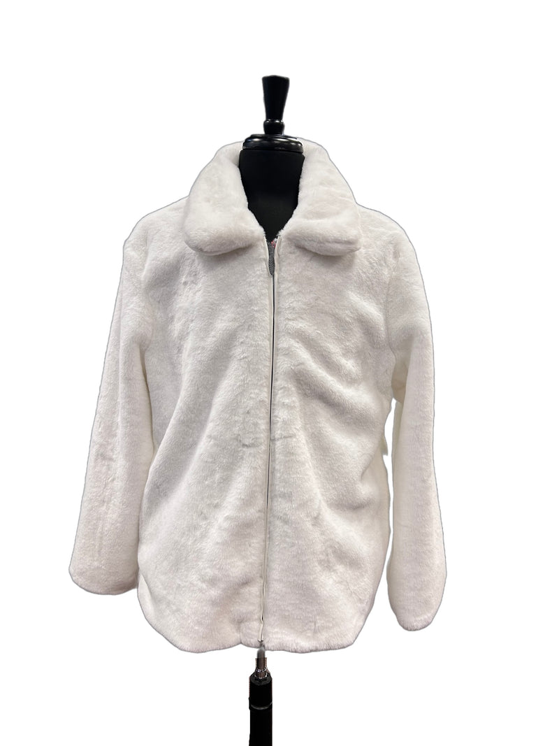 Mazari 9010 Fur Short Coat White