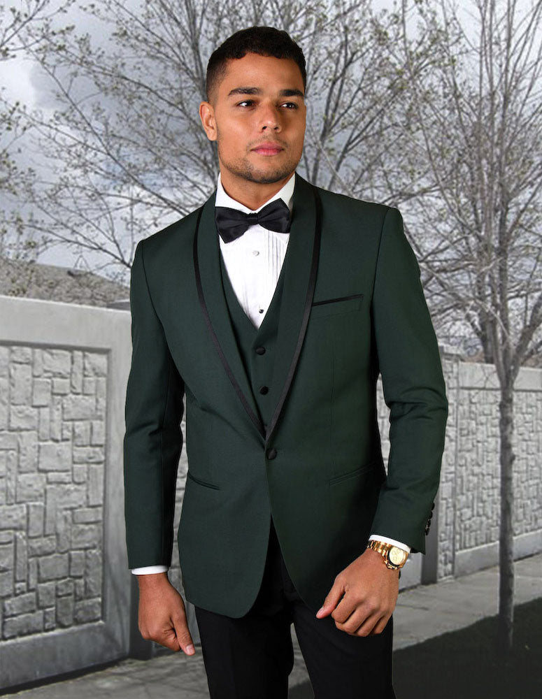 Statement GENOVA 3 Piece Tuxedo Hunter
