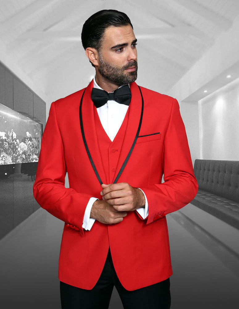Statement GENOVA 3 Piece Tuxedo Red