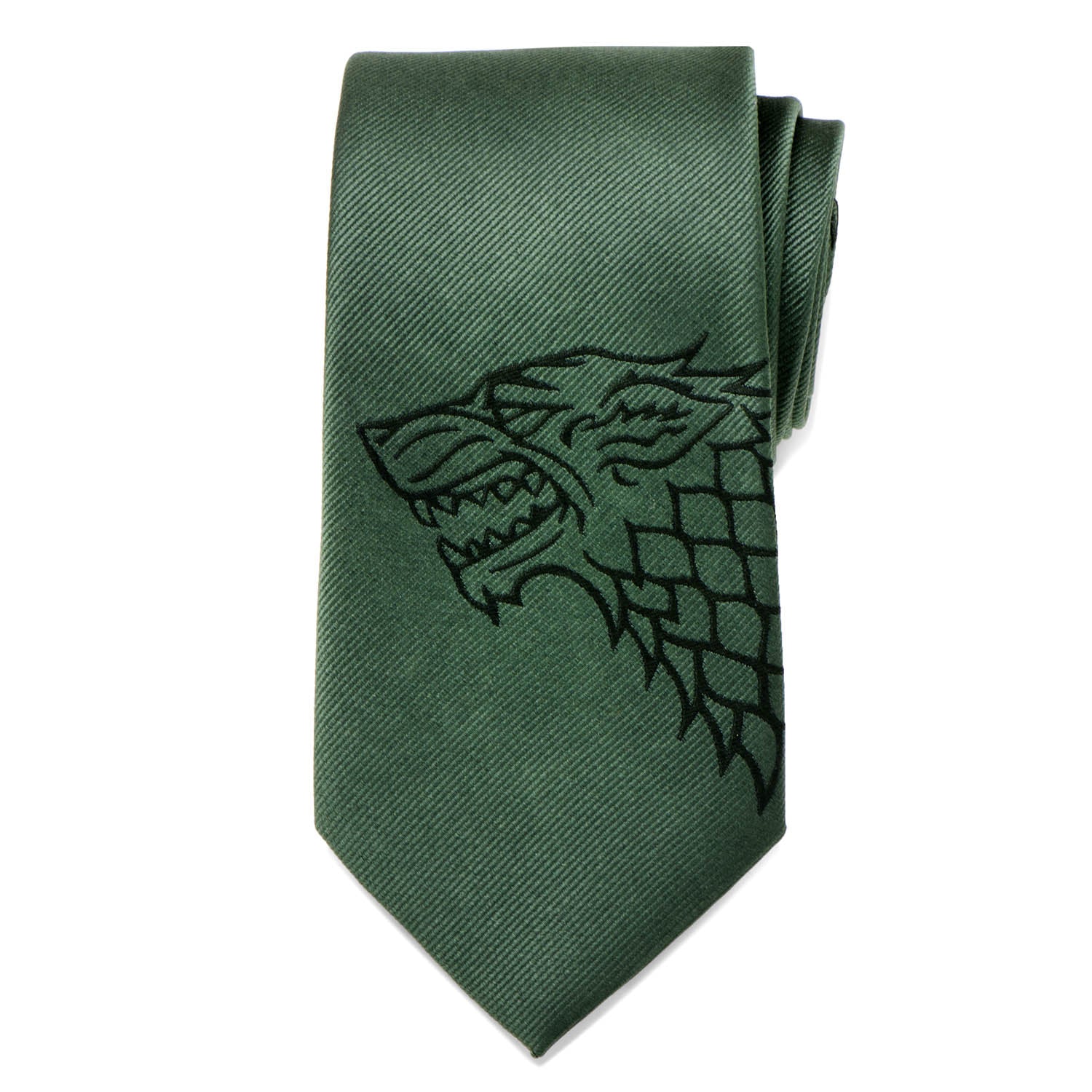 Game of Thrones Stark Direwolf Green Men's Tie
