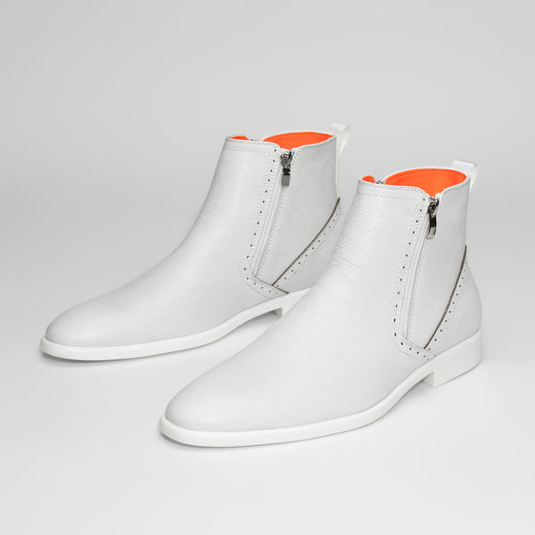 Tayno The Coupe Leather Chelsea Boot White