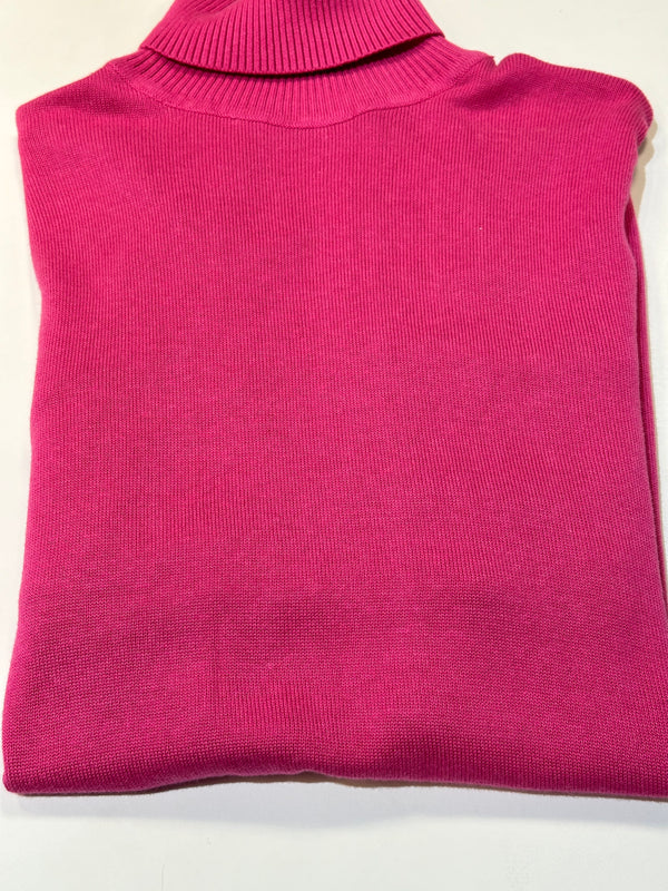 Lavane' 501T Slim Fit Turtleneck Pullover Fuschia