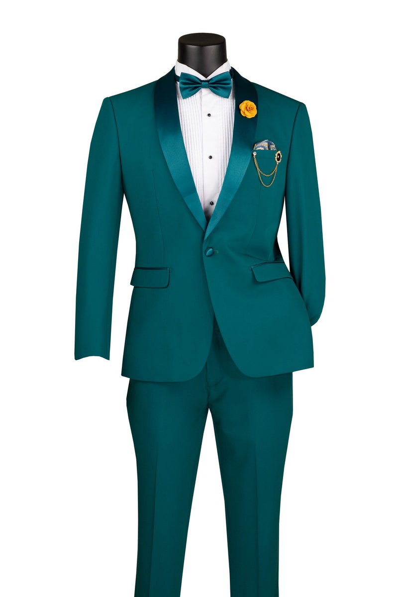 Vinci  TSS-2 Single Breast Tuxedo Teal