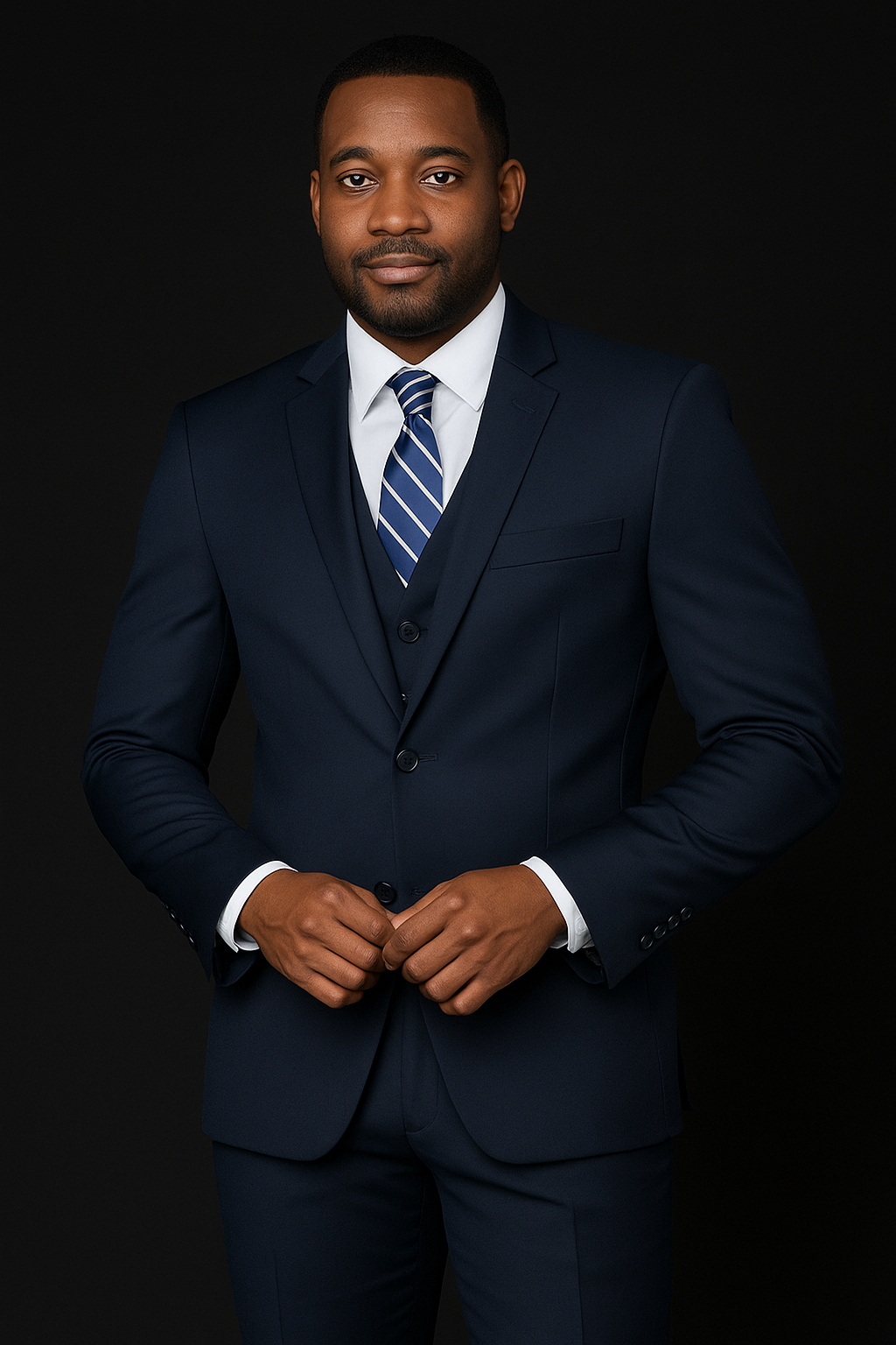 Alberto Cardinali VS15063 Vested Suit Slim Fit Navy