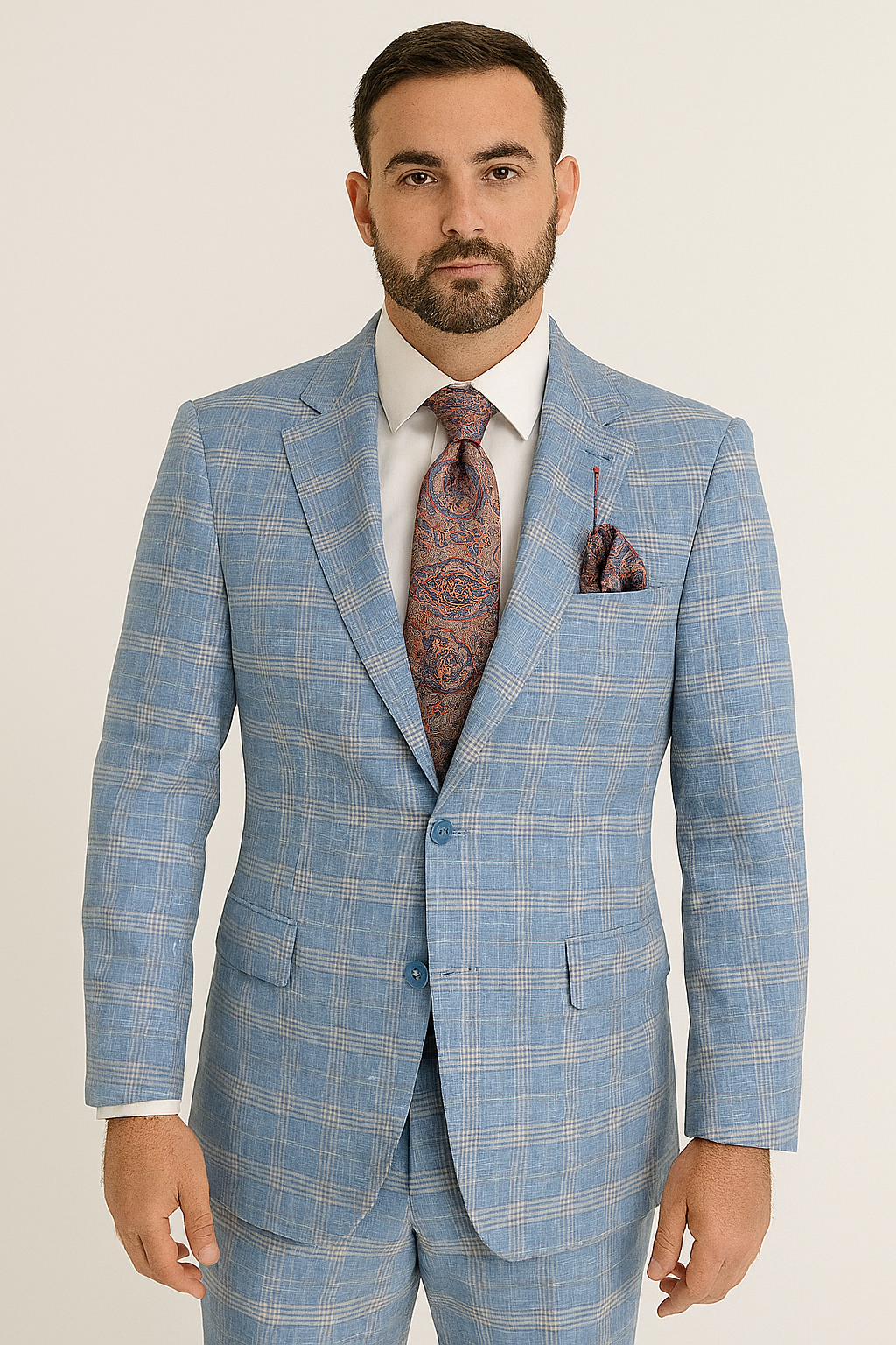 Mazari 2362 3 Pieces Suit Blue