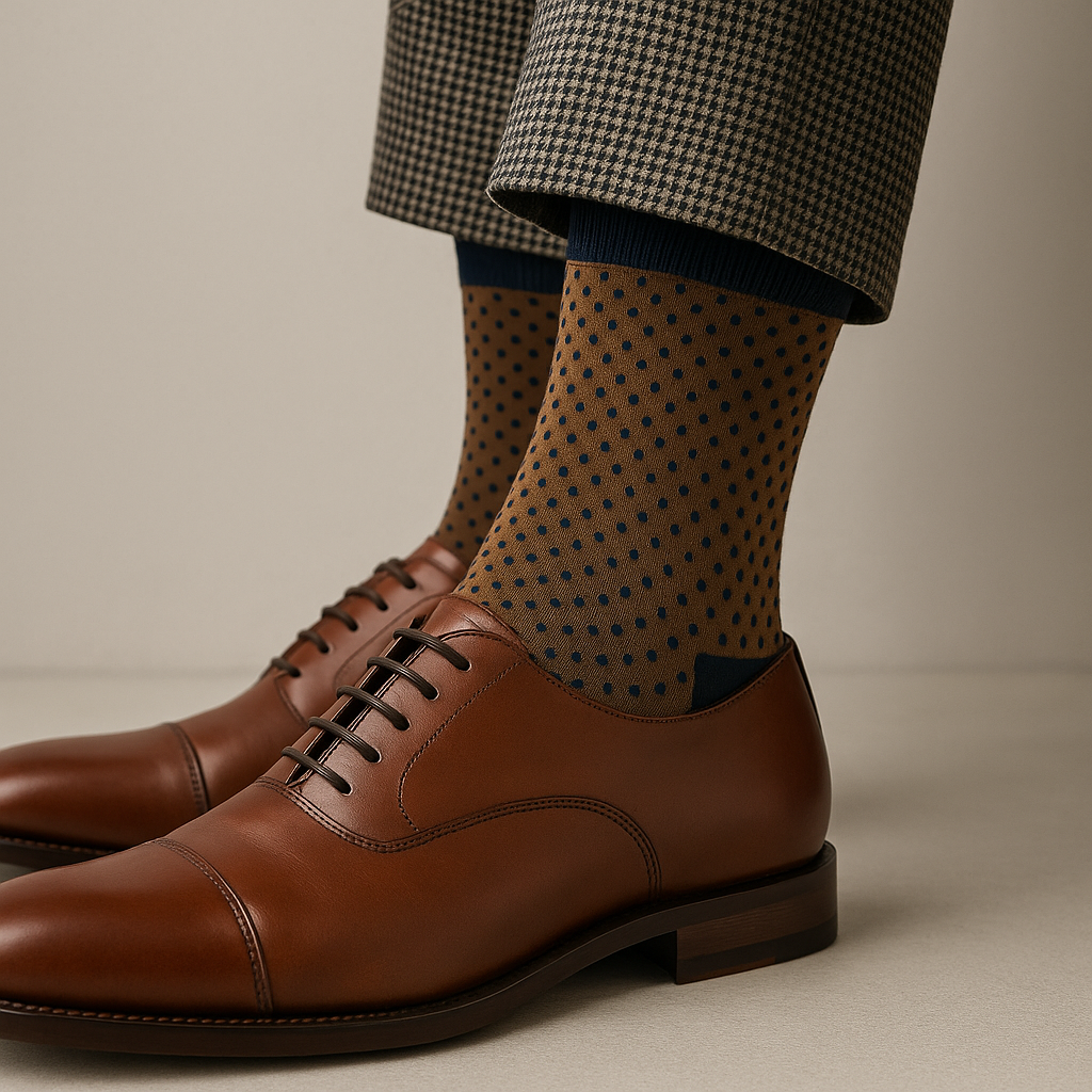 Zenio SK8088#3 Fancy Socks Beige Blue