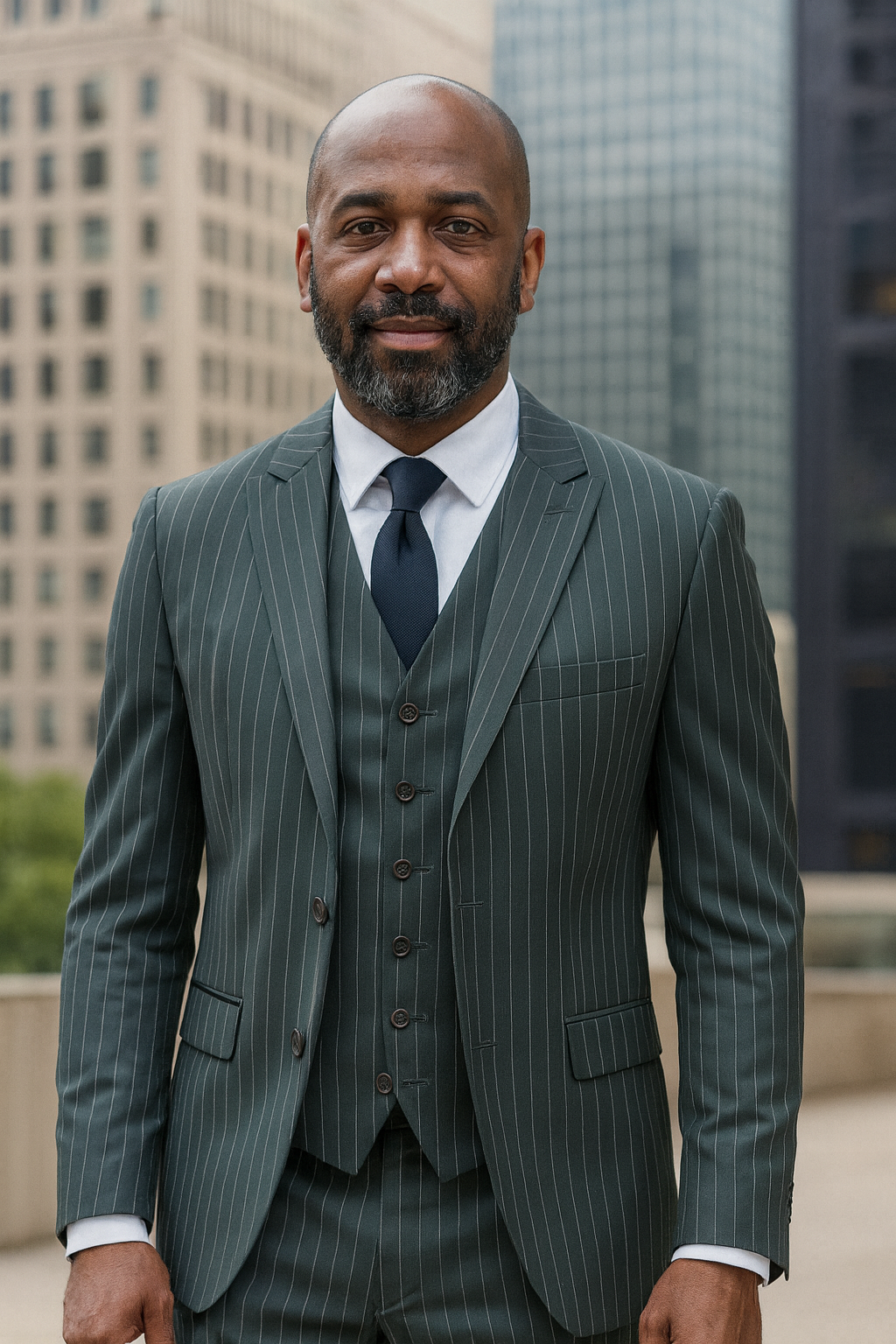 Studio Ferera 30331 3PCS Slim Fit Suits Grey