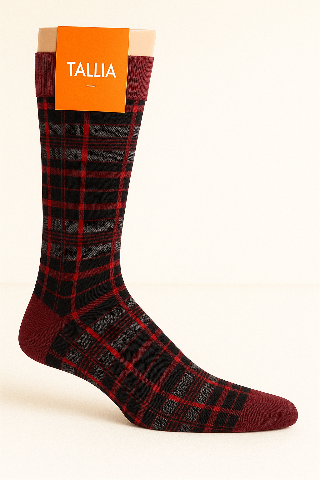 Tallia TS7249#5 Fancy Socks Burgundy