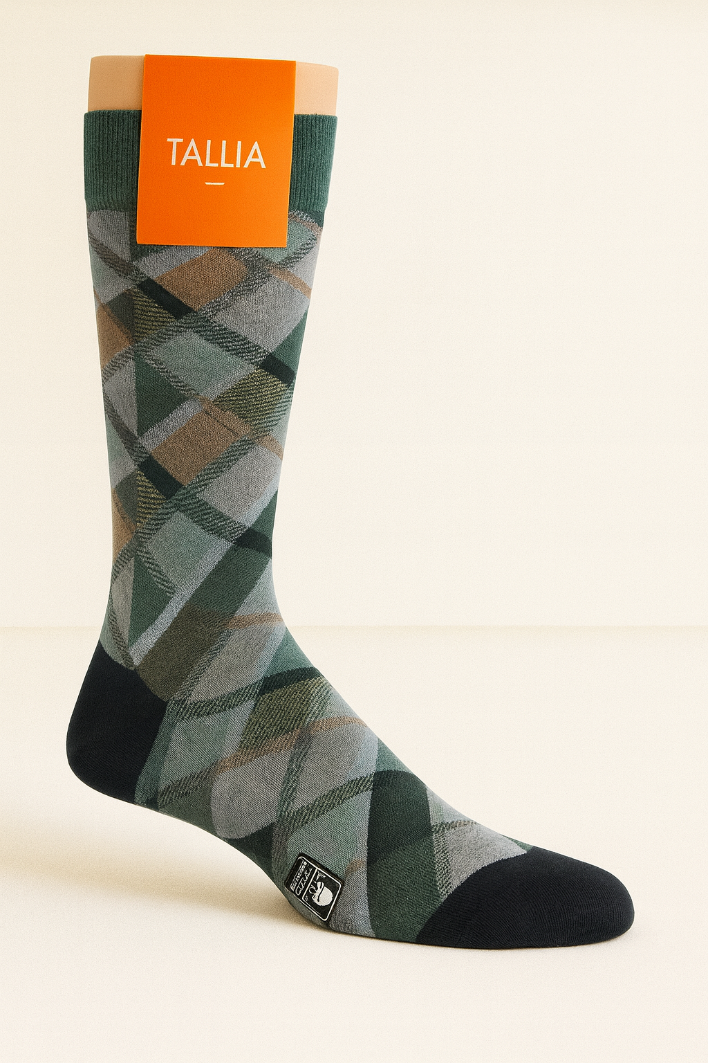 Tallia TS7252#4 Fancy Socks Green