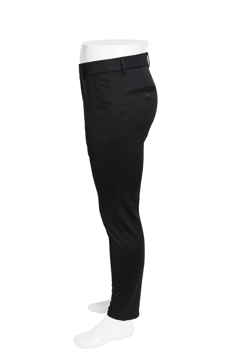 Lorenzo Franco Miami Satin Slim Stretch Pants Black
