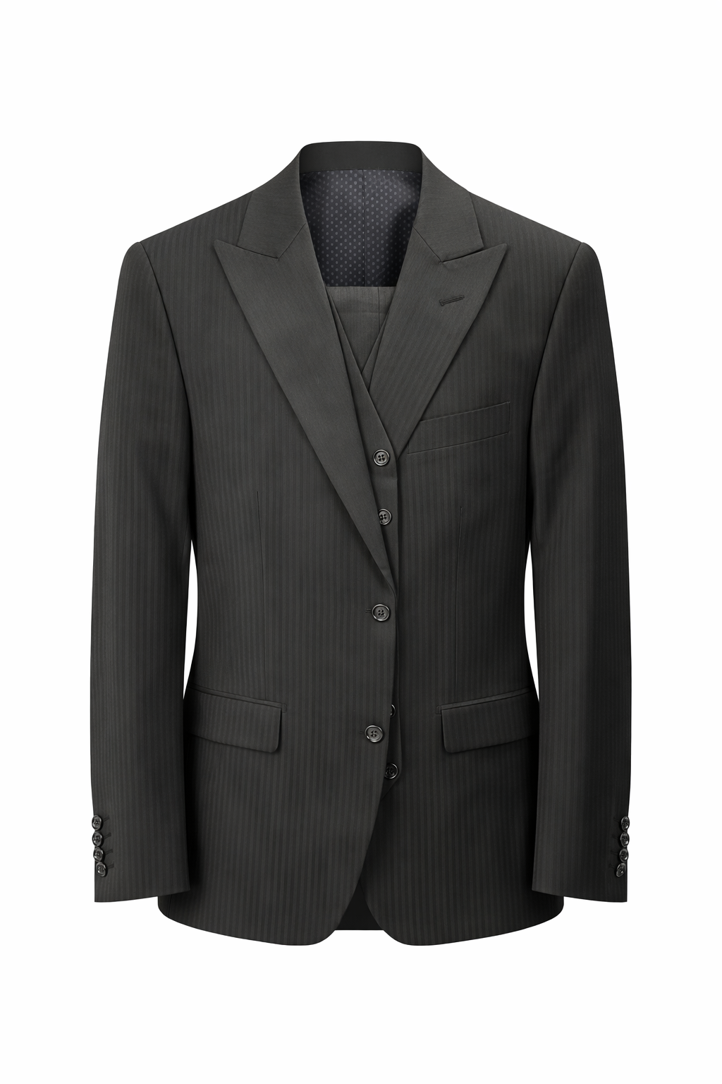 Vitali M5492 3 Pieces Suit Black