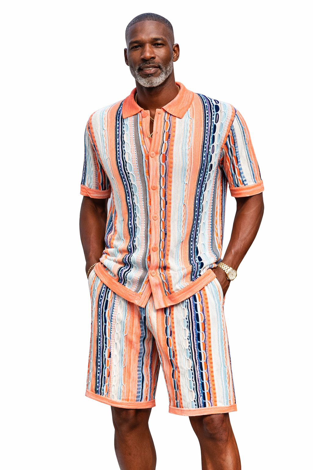 Stacy Adams 21030 Short Set Coral